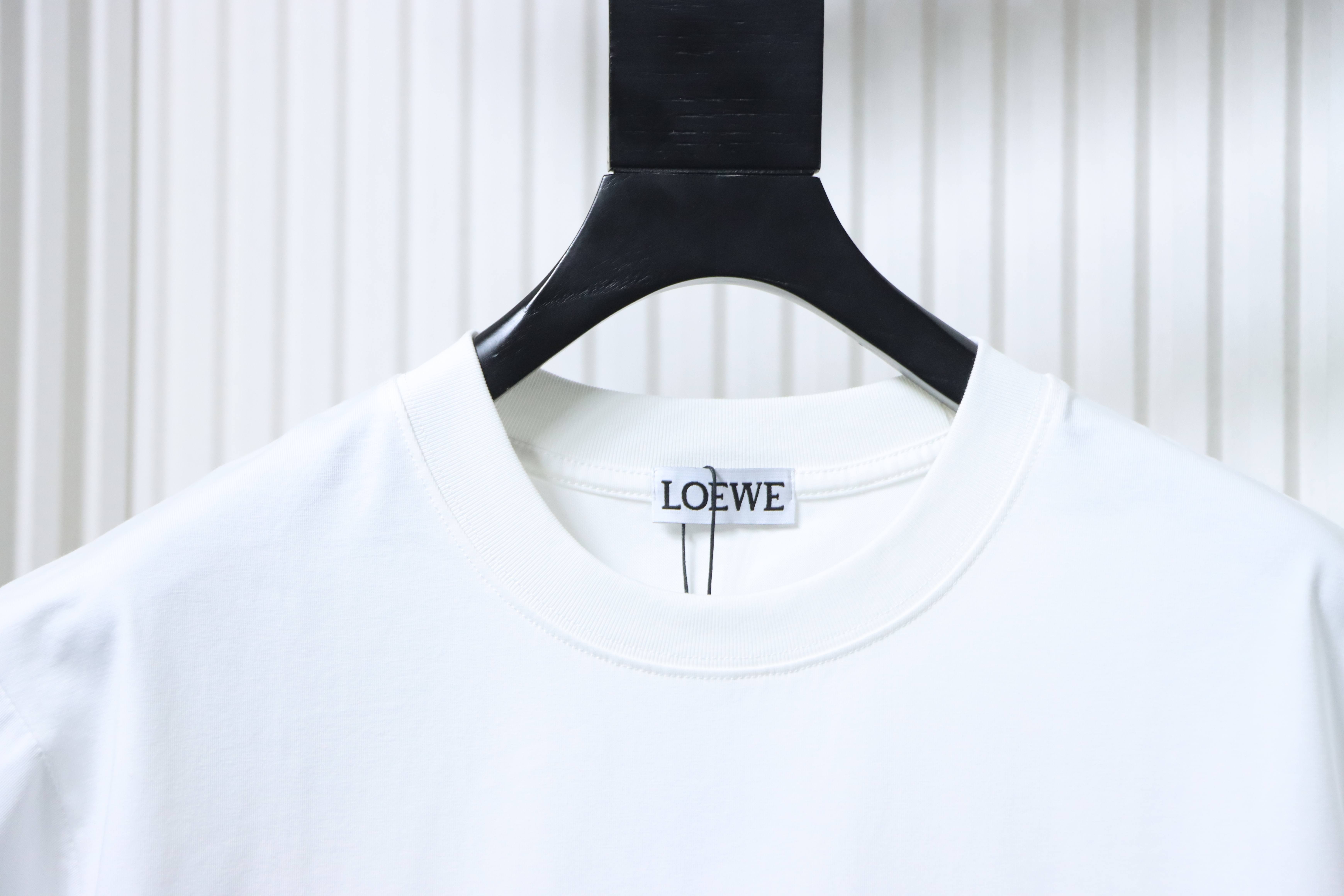 Loewe 25SS Graffiti Flocking Print Short Sleeve T-Shirt #2