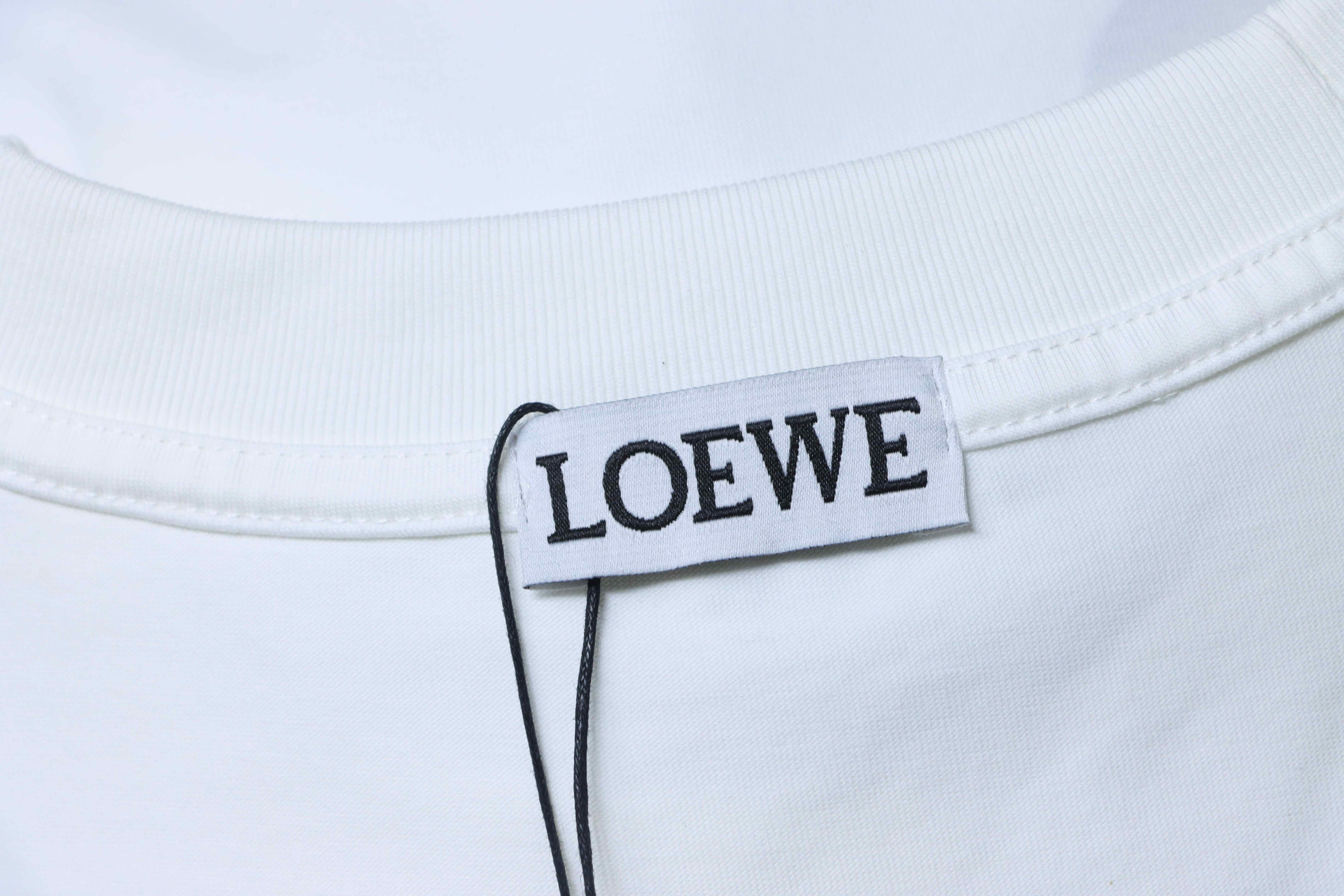 Loewe 25SS Graffiti Flocking Print Short Sleeve T-Shirt #2