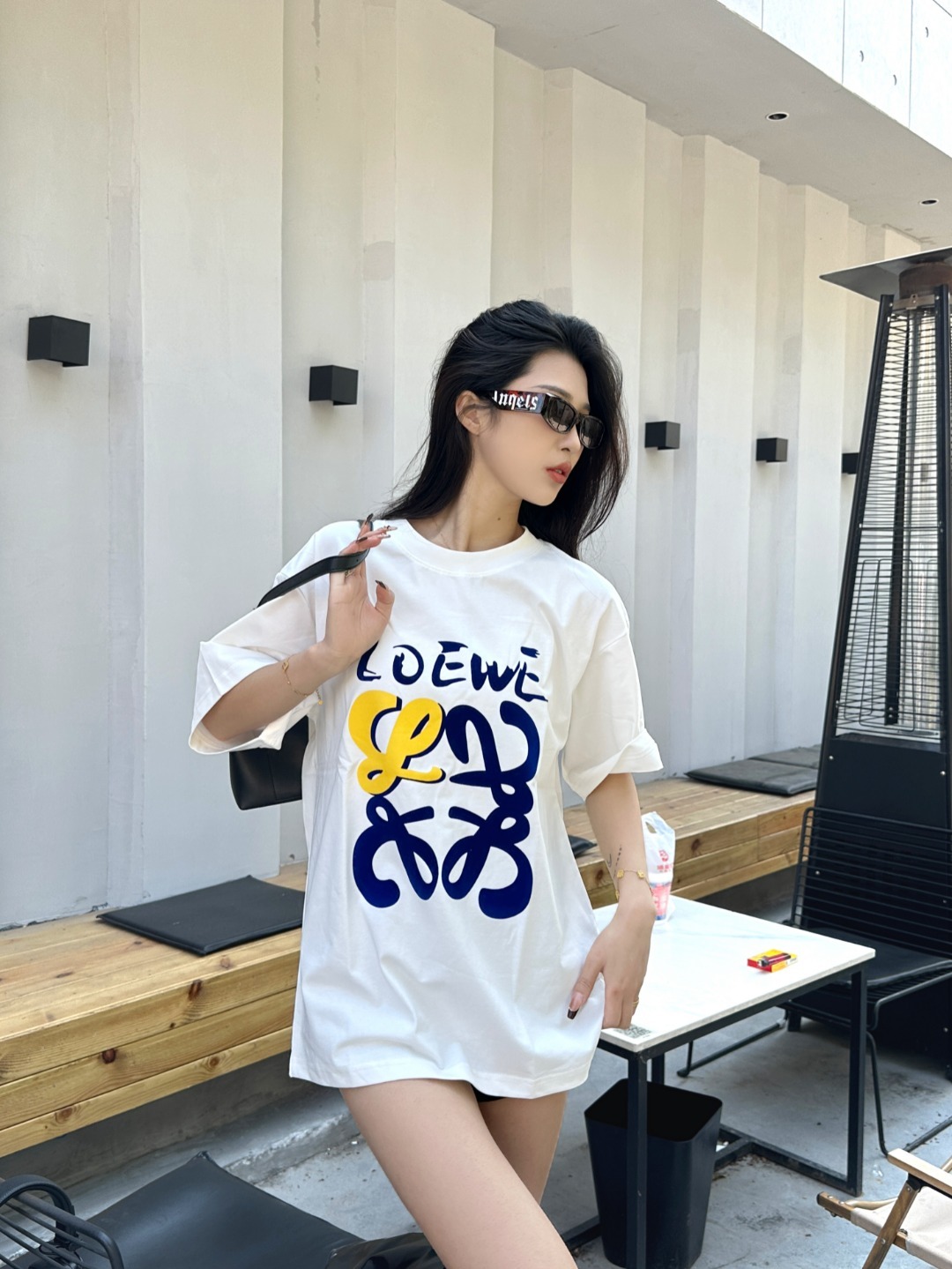 Loewe 25SS Graffiti Flocking Print Short Sleeve T-Shirt #2