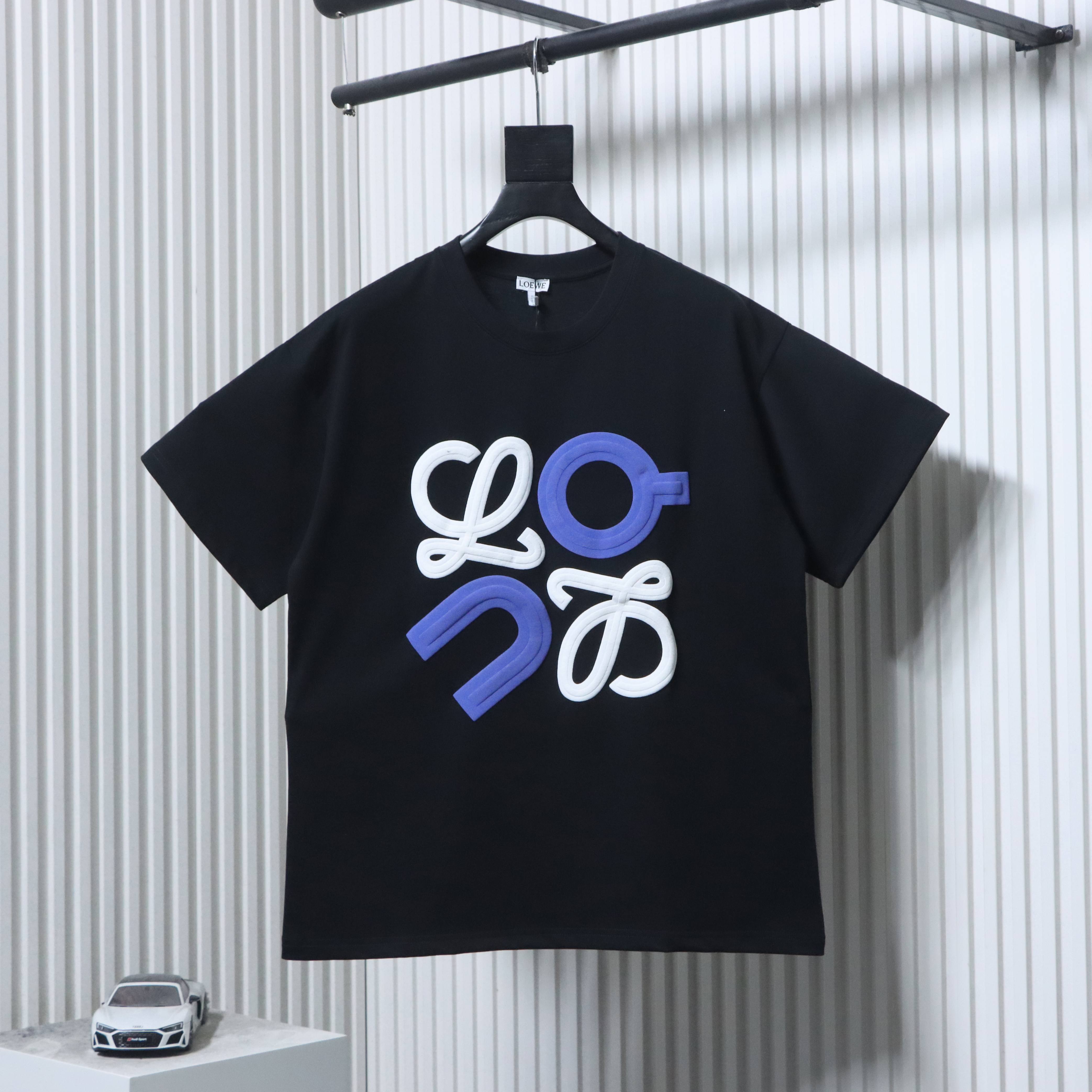 Loewe 25SS Suede Puff Print Logo Short Sleeve #2