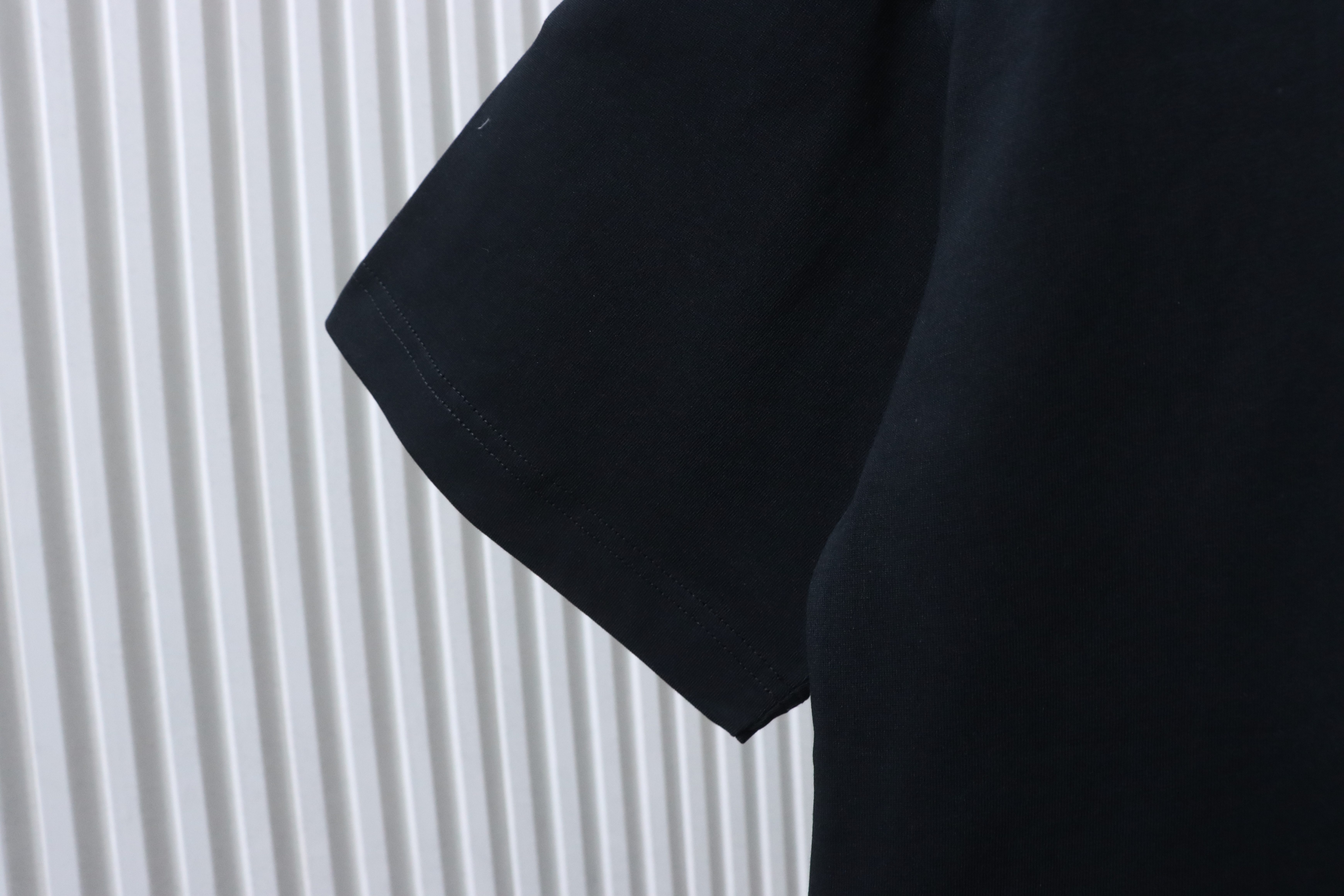 LOEWE 25SS Towel Embroidery Black Tee Chest Logo