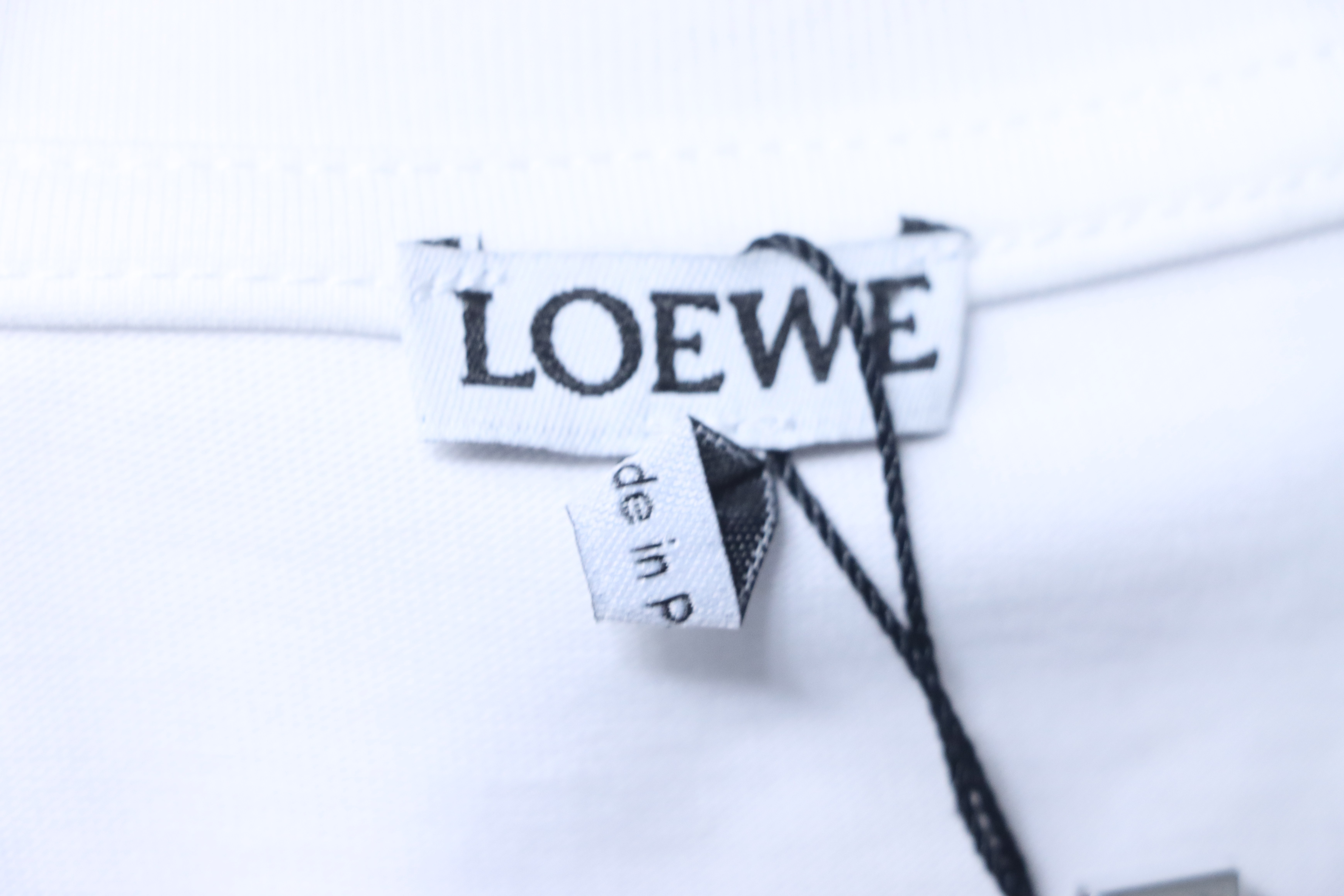Loewe 26SS Color Logo Embroidery White Tee Color Logo