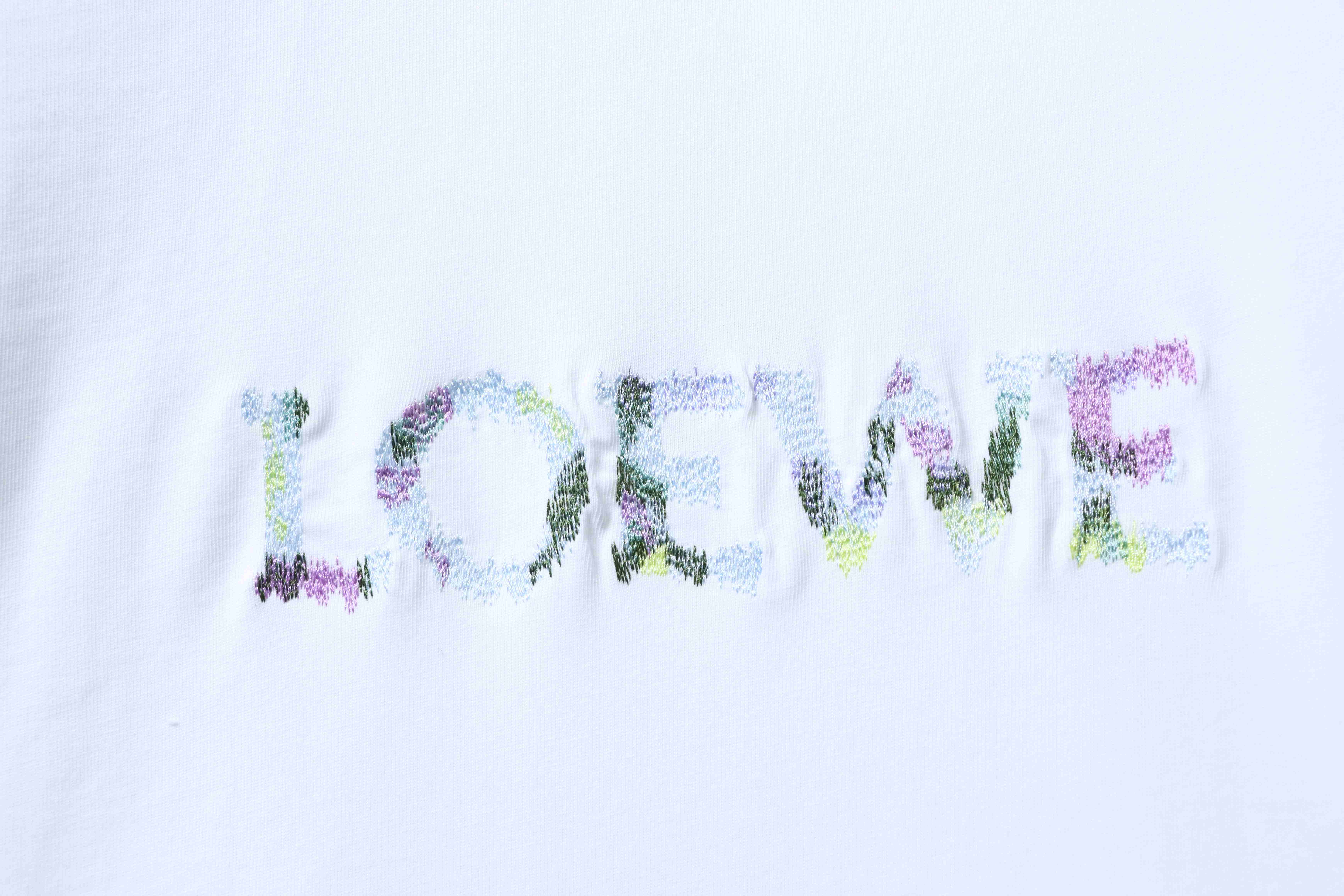 Loewe 26SS Colorful Embroidery Short Sleeve T-Shirt #1