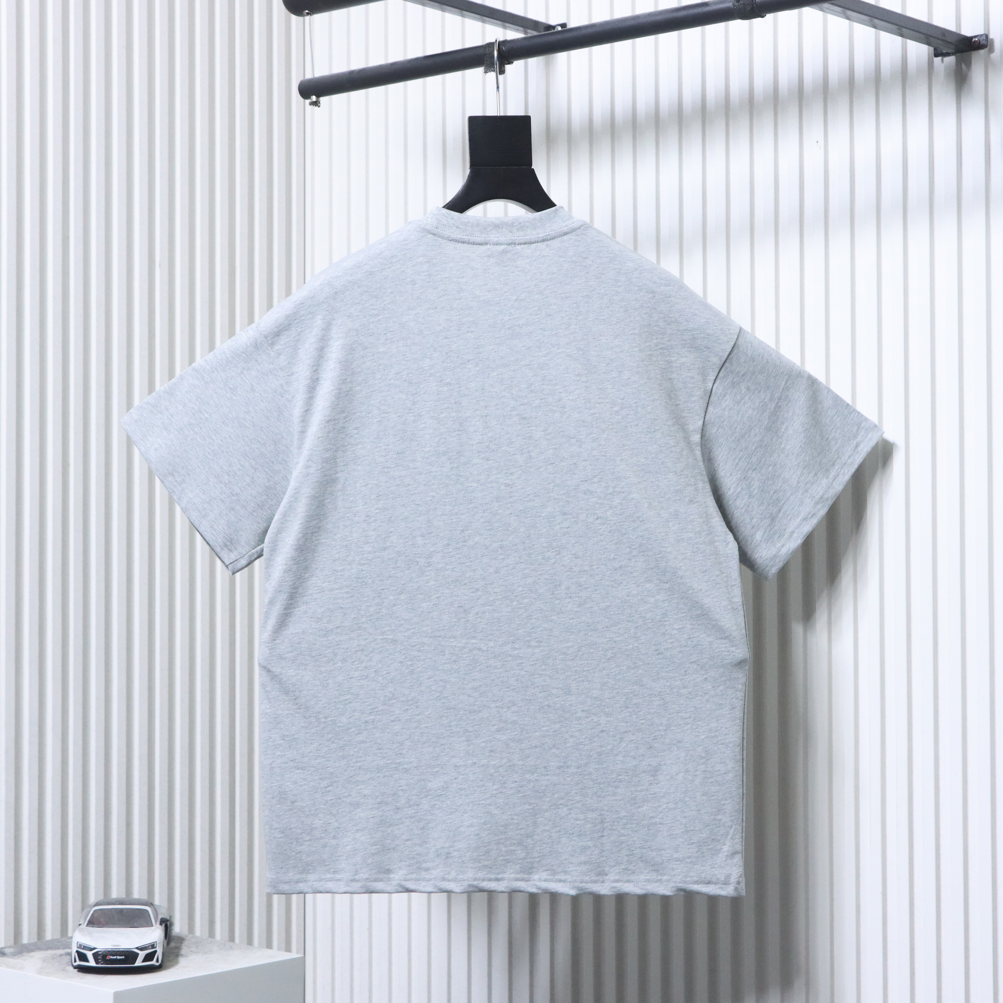 Loewe 26SS Fake Pocket Logo Tee Grey Yellow Logo
