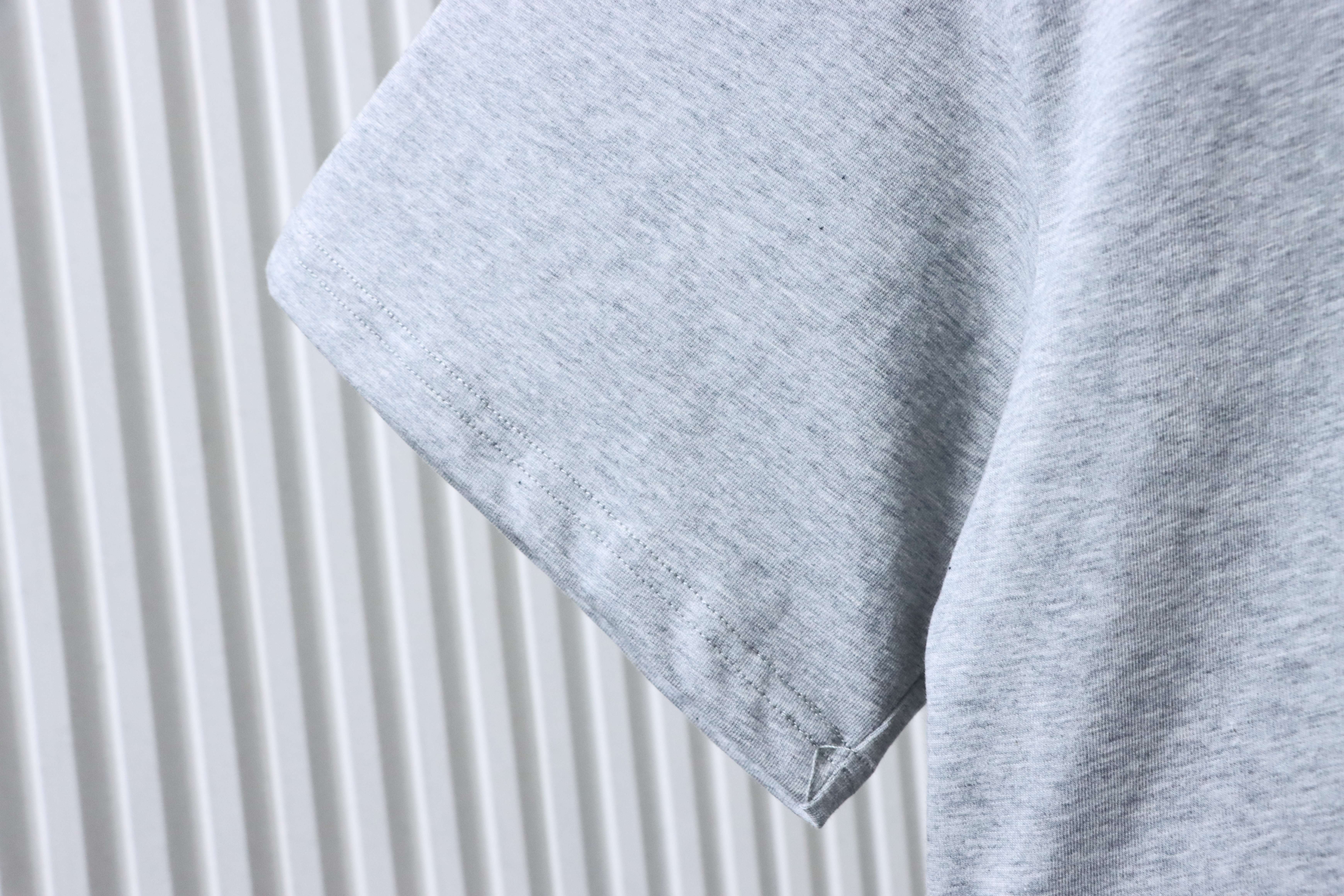 Loewe 26SS Fake Pocket Logo Tee Grey Yellow Logo