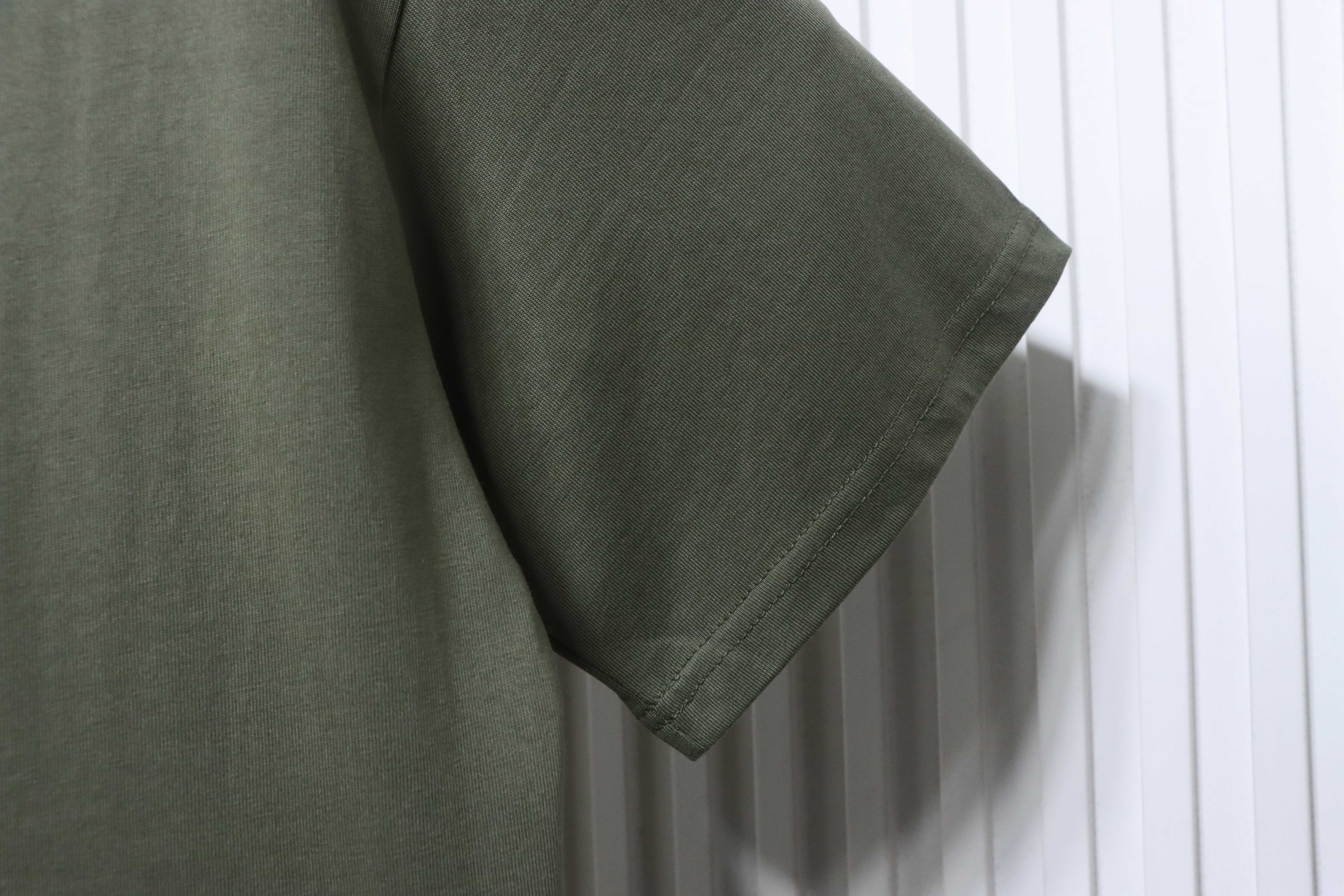 Loewe Anagram Embroidery Olive Green Tee Logo Stitch