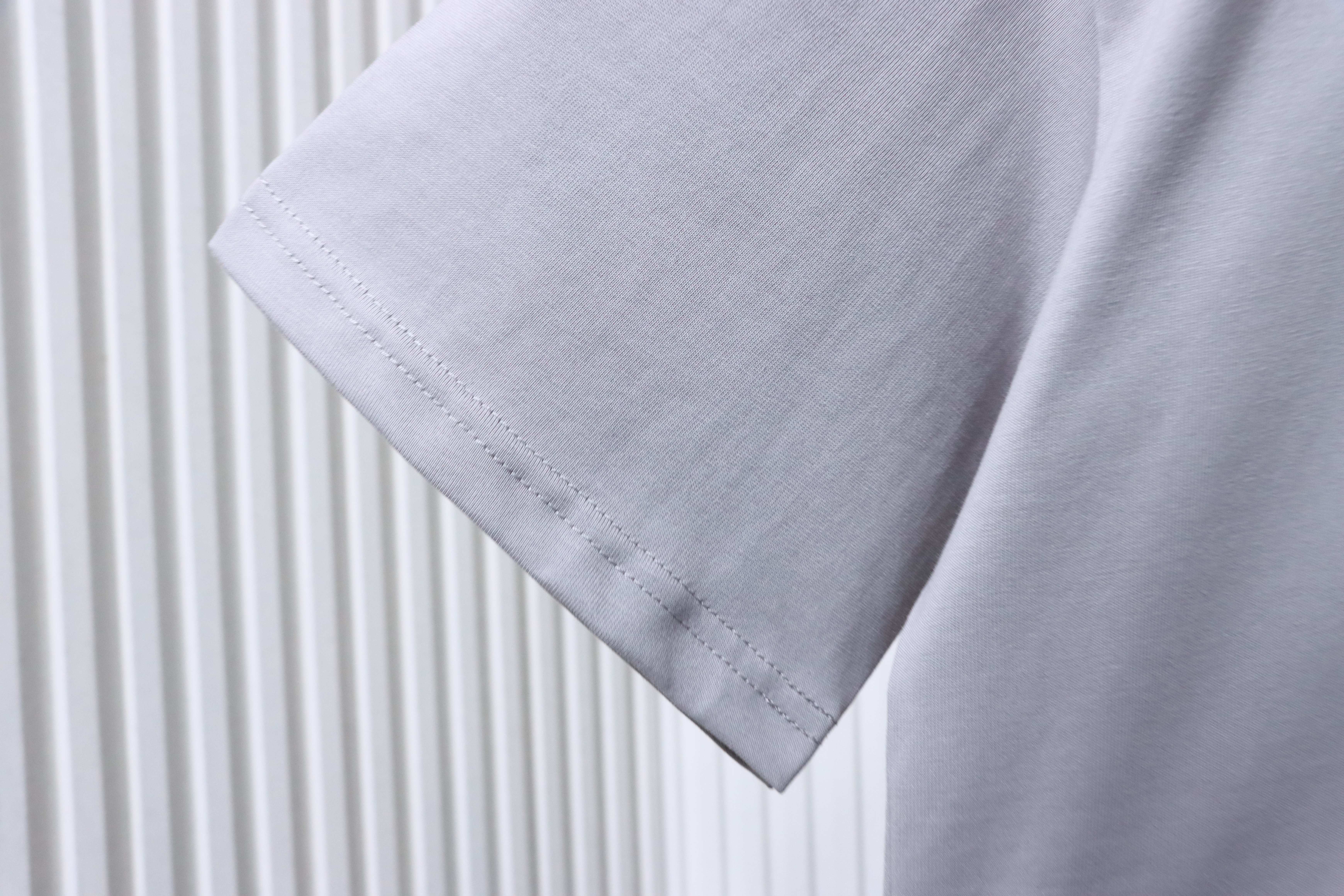 Loewe Anagram Embroidery Light Purple Tee White Stitch Logo