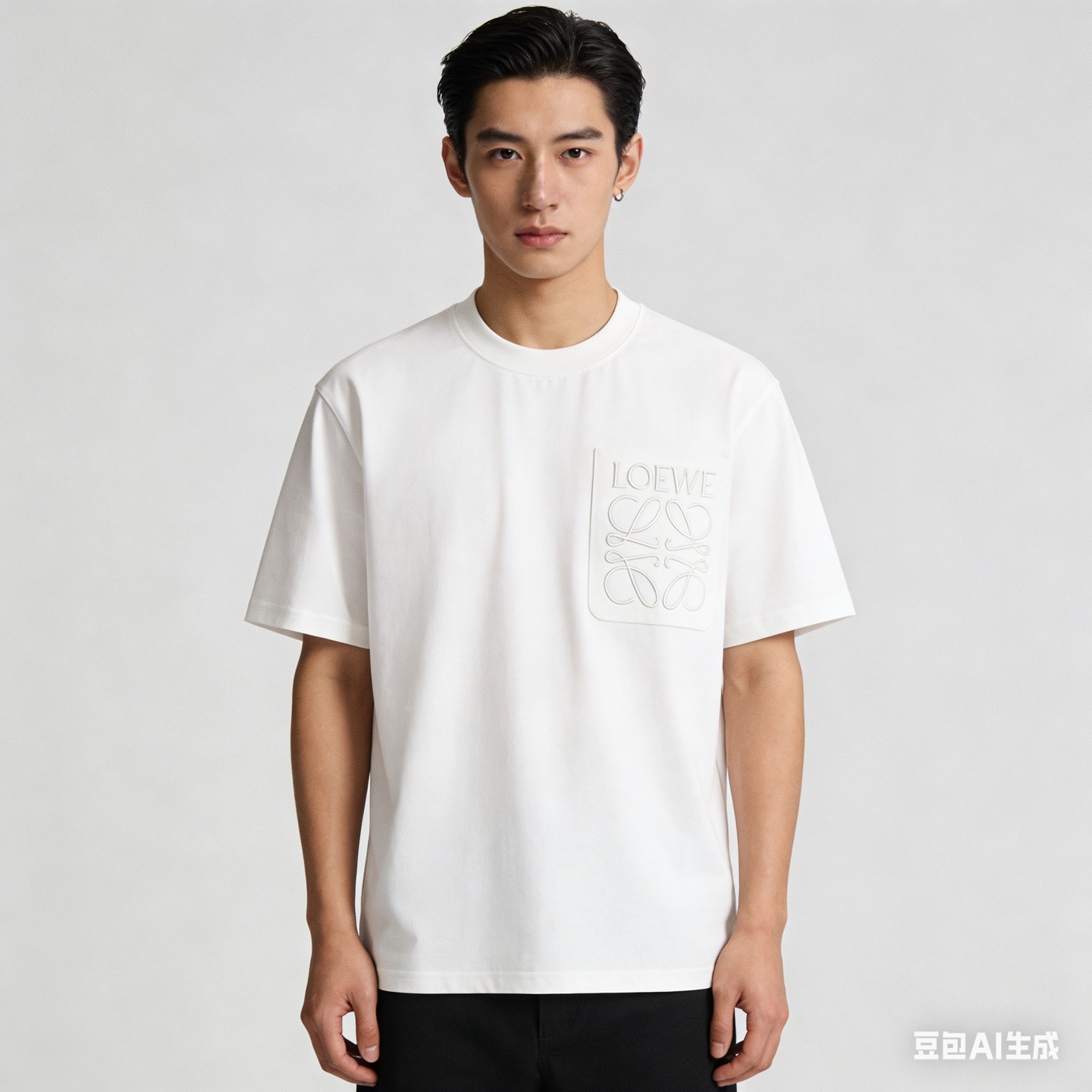 Loewe Classic Embroidery Letter Pocket Short Sleeve T-Shirt #2