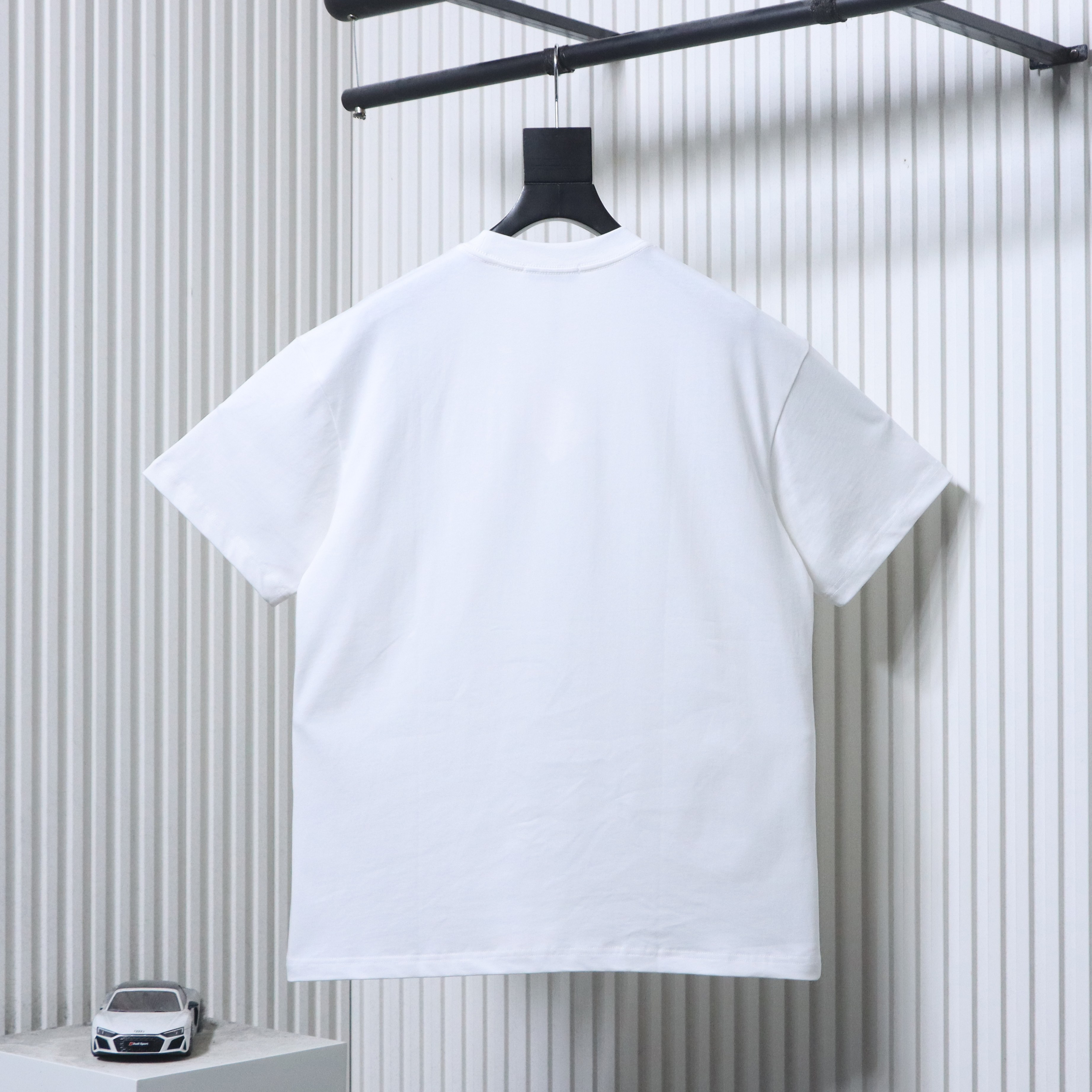 LOEWE Dark Pattern Embroidery White Tee White Logo