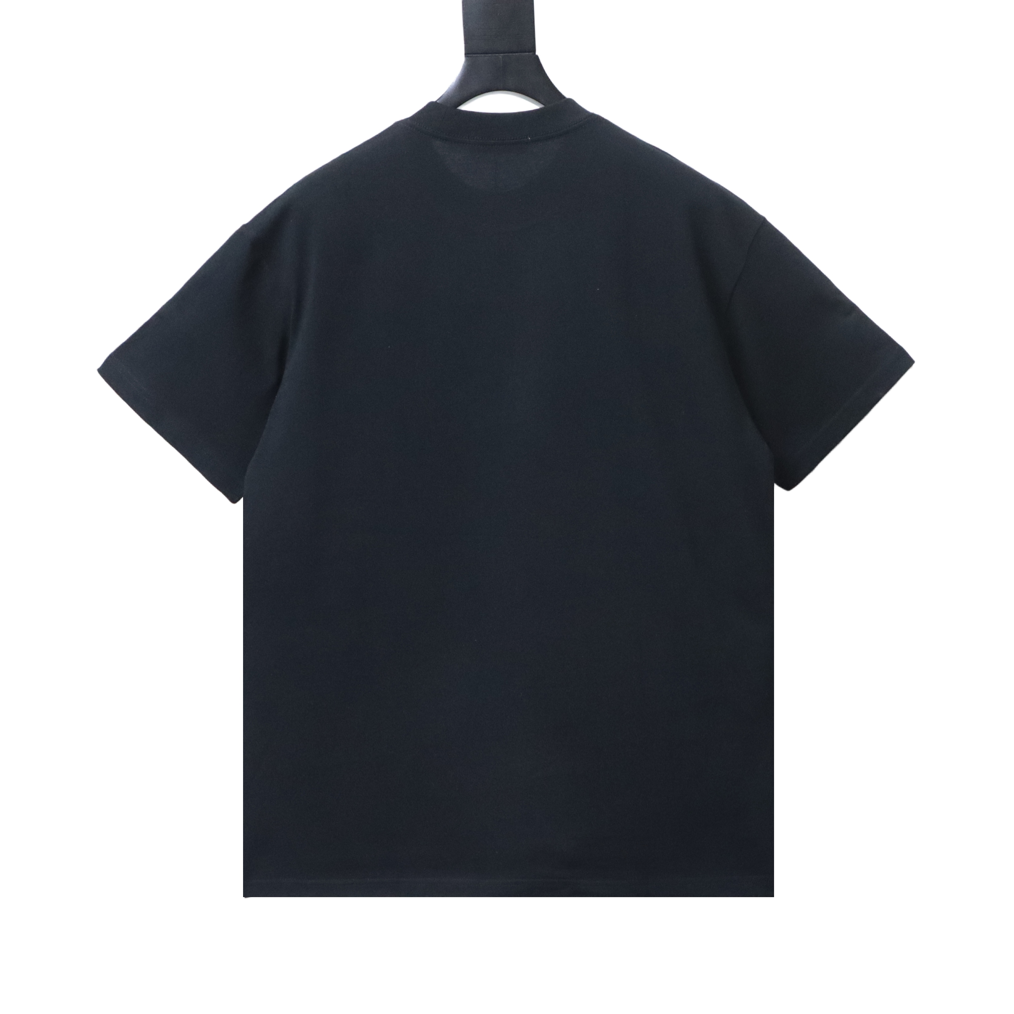 LOEWE Dark Pattern Embroidery Black Tee Black Logo