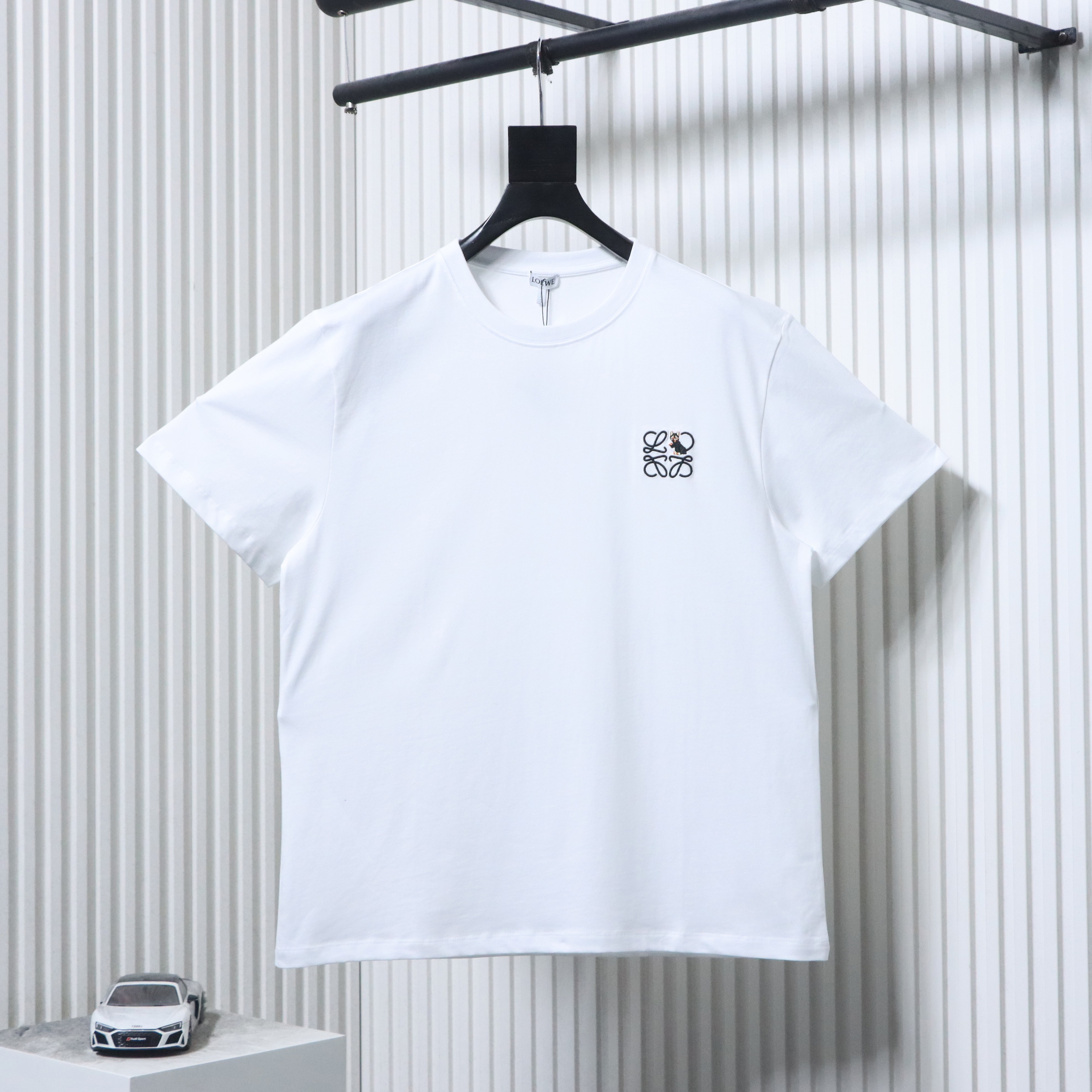 Loewe Embroidery Cat Short Sleeve White