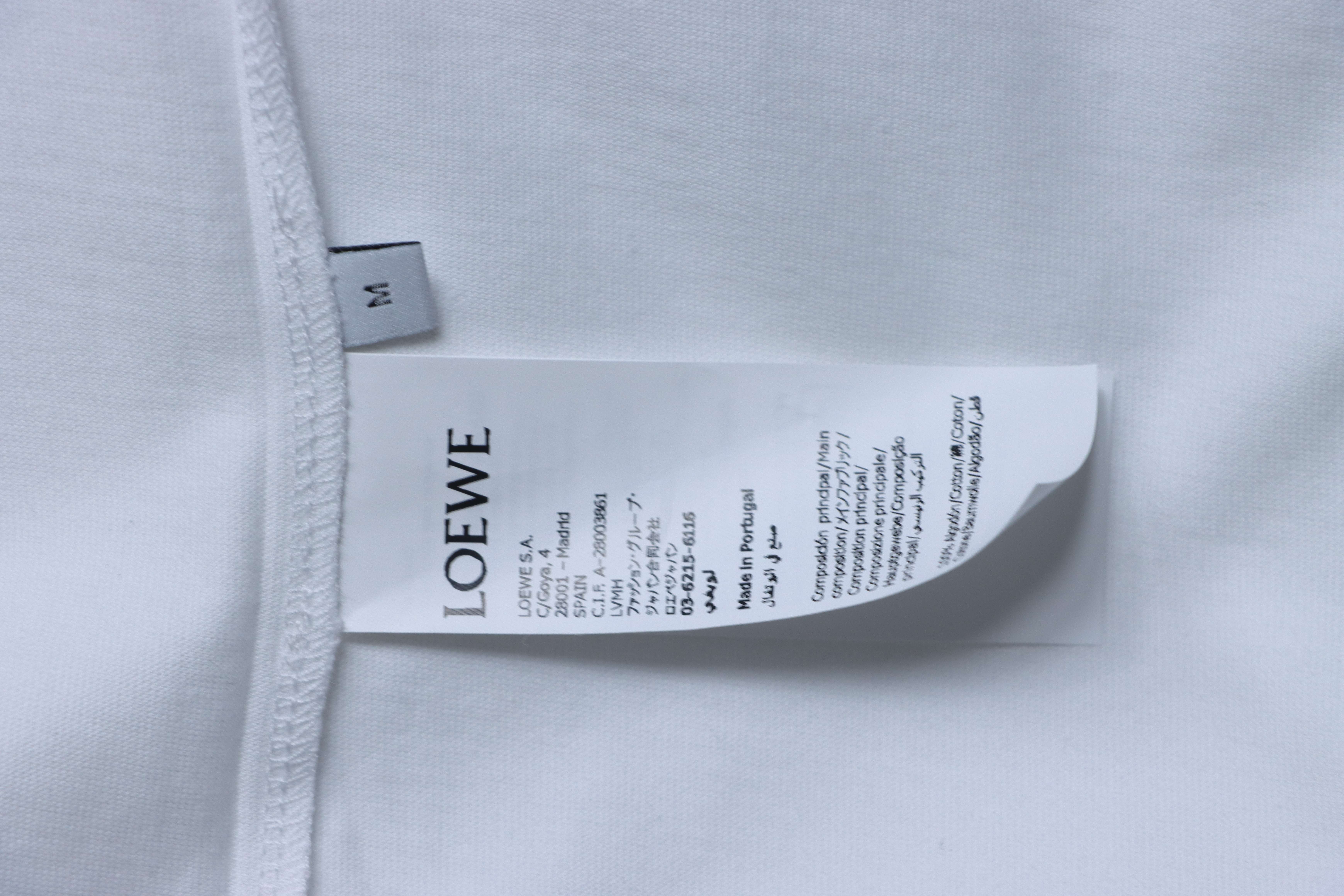 Loewe Embroidery Cat Short Sleeve White