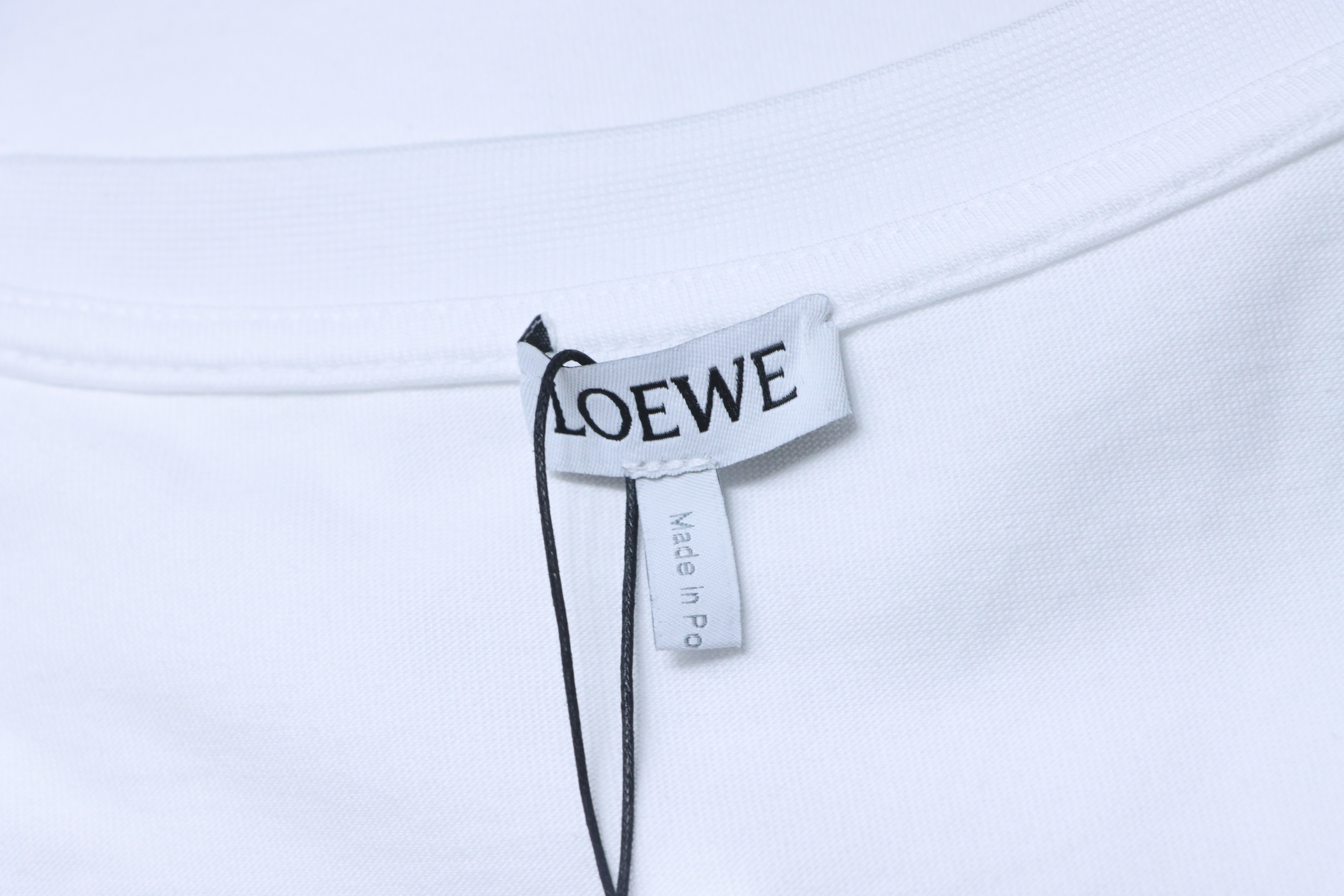 Loewe Embroidery Cat Short Sleeve White