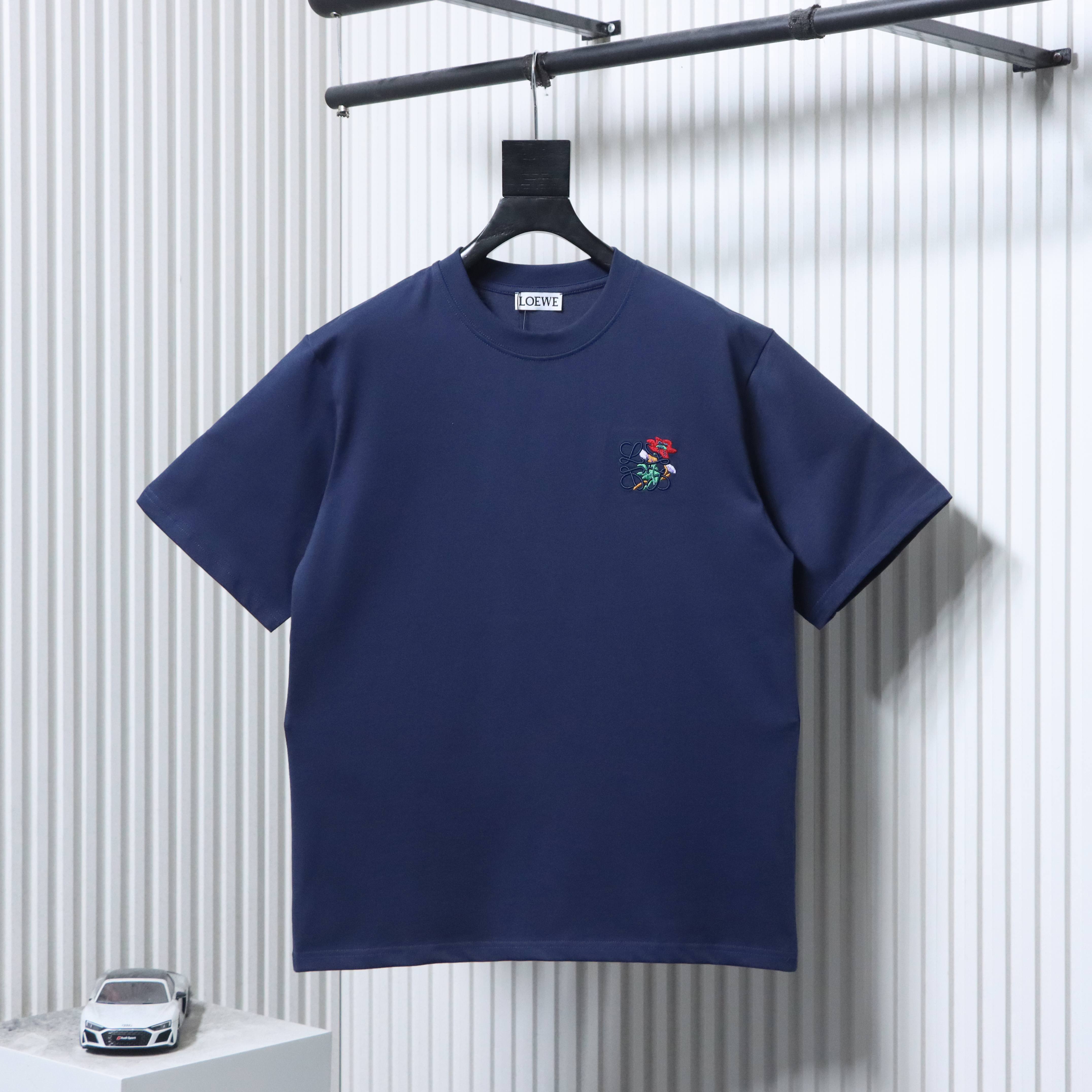 Loewe Floral Embroidery Logo Short Sleeve #2