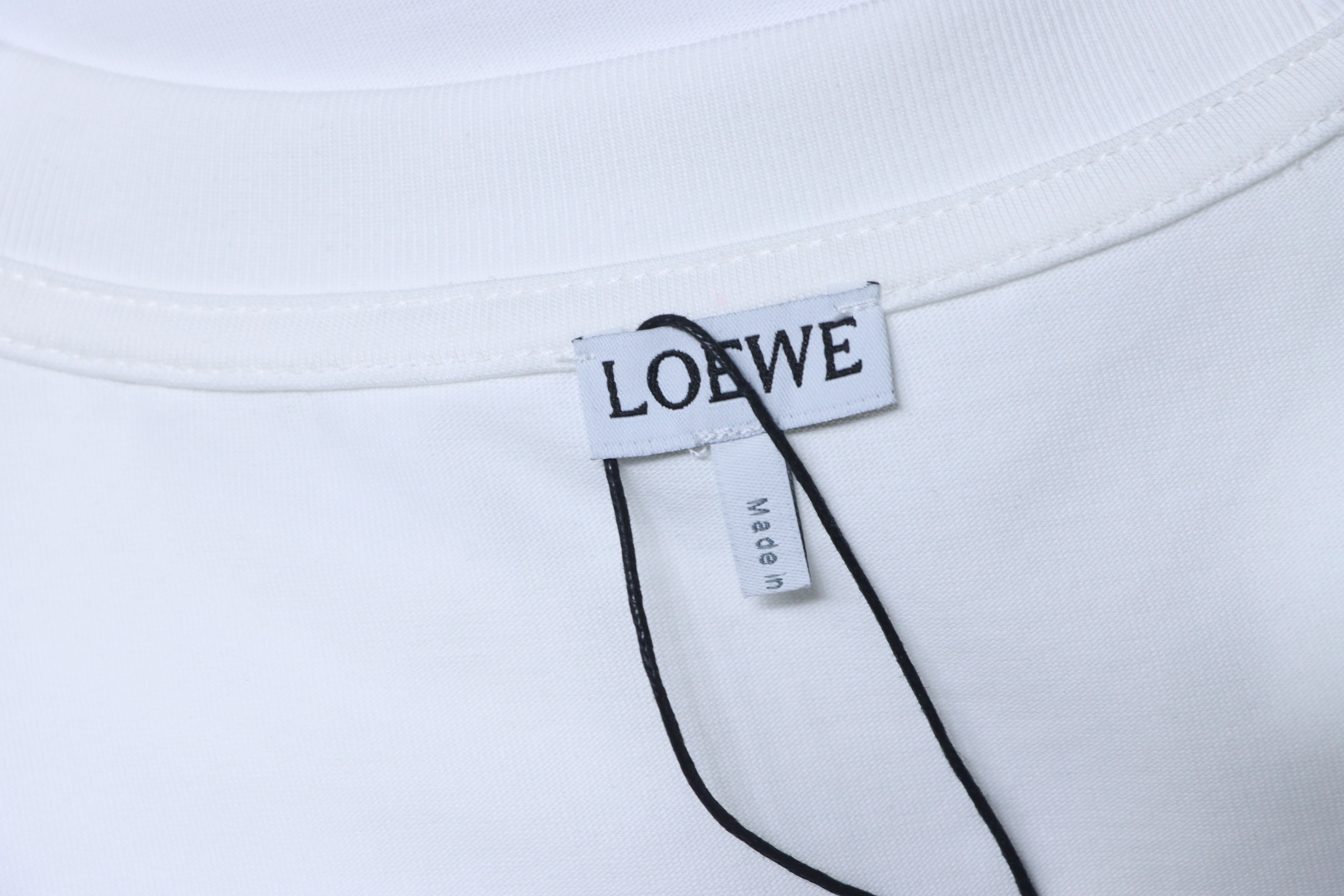 Loewe Irregular Logo Puff Tee White Blue Purple Print