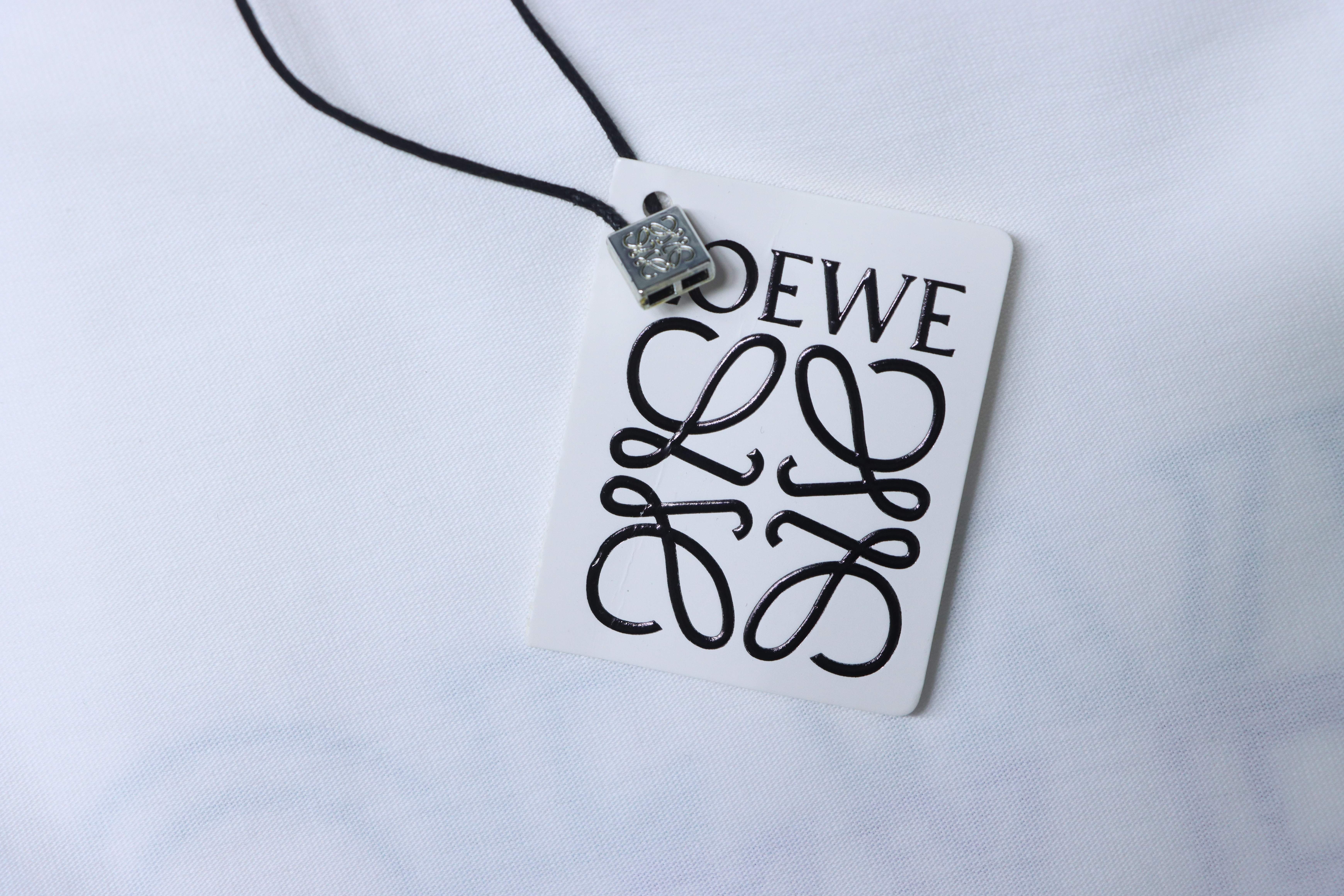 Loewe Irregular Logo Puff Tee White Blue Purple Print