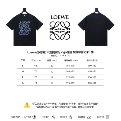 Loewe Irregular Logo Contrast Puff Print Short Sleeve T-Shirt #2 02