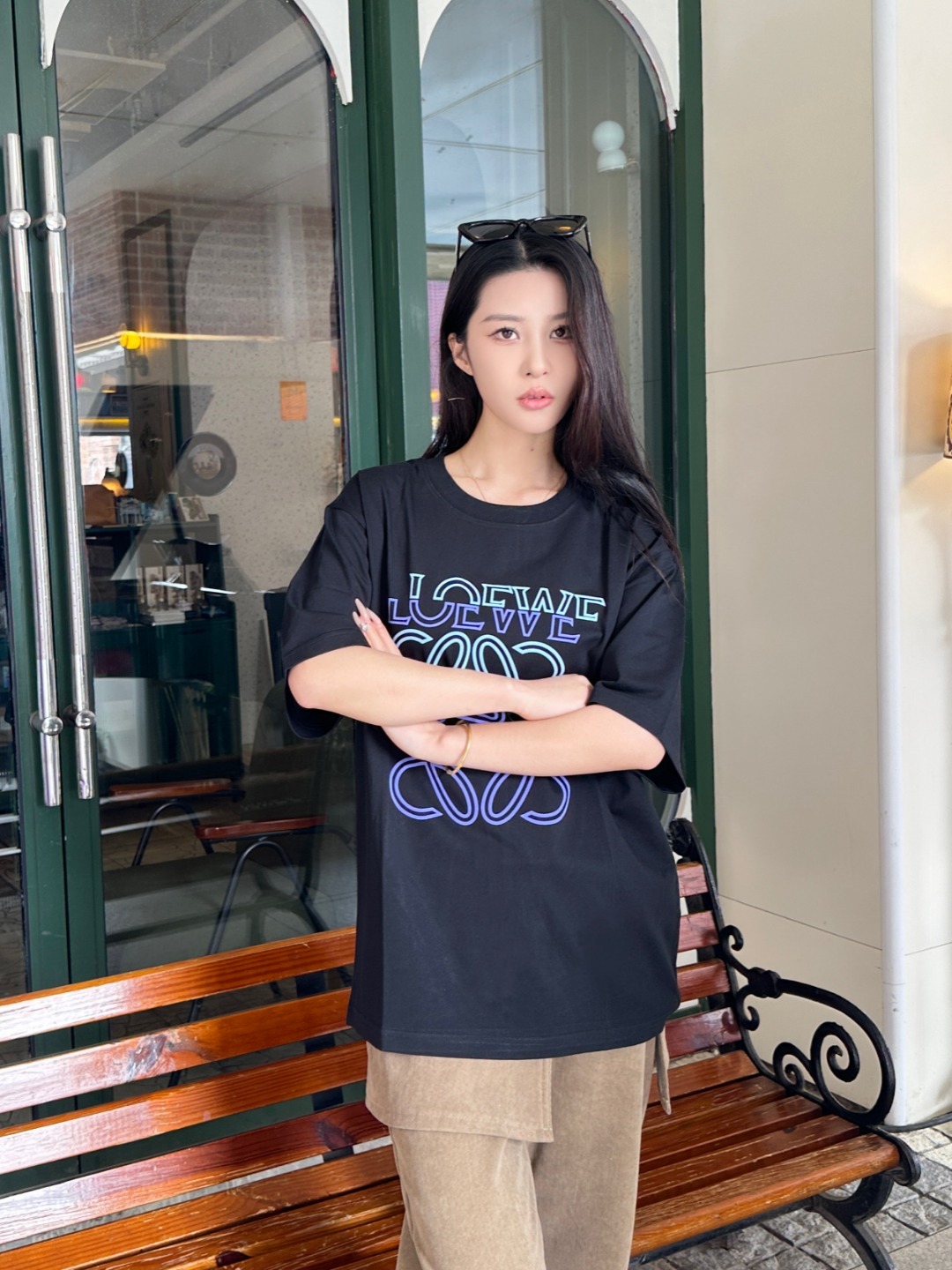 Loewe Irregular Logo Contrast Puff Print Short Sleeve T-Shirt #2