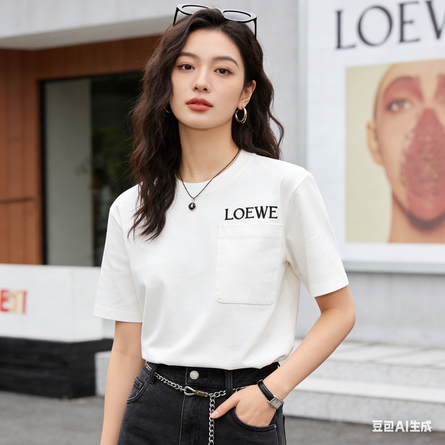 Loewe Pocket Embroidery Short Sleeve T-Shirt #2