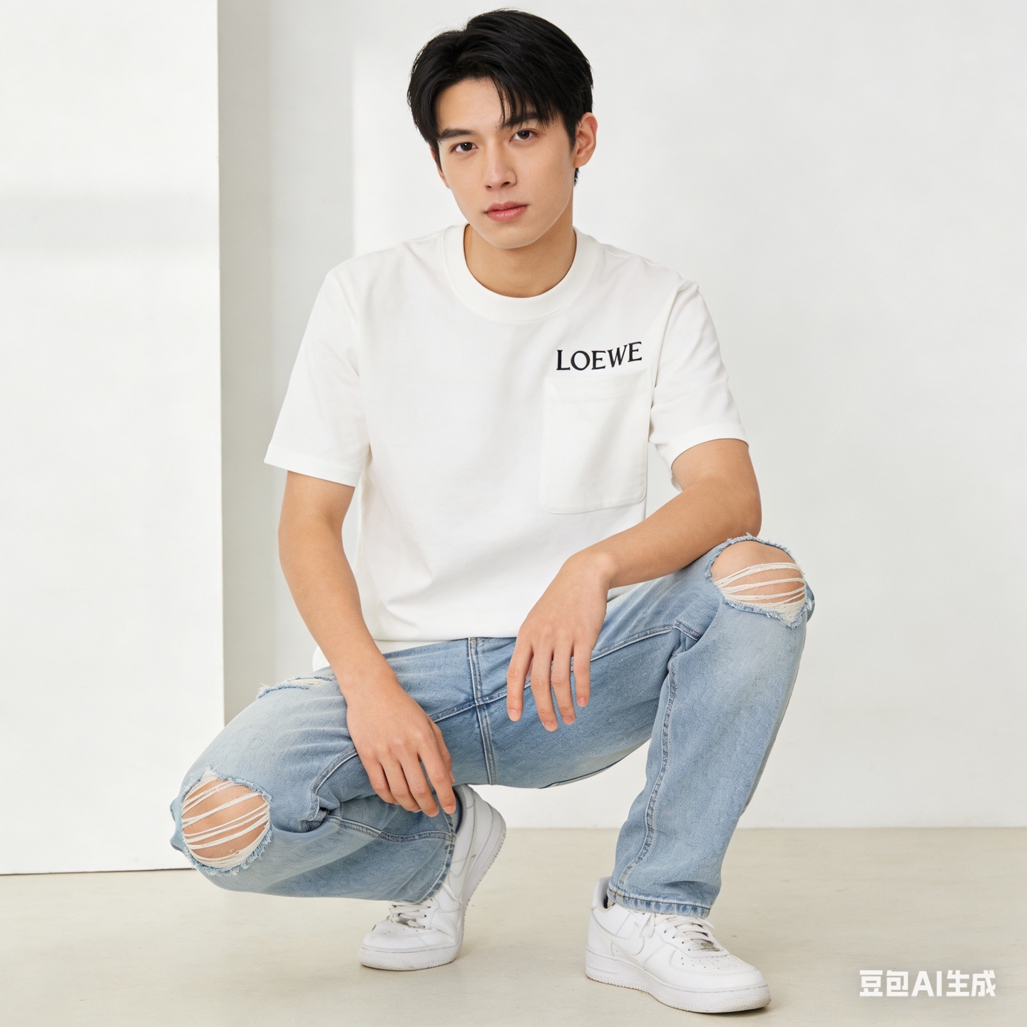 Loewe Pocket Embroidery Short Sleeve T-Shirt #2