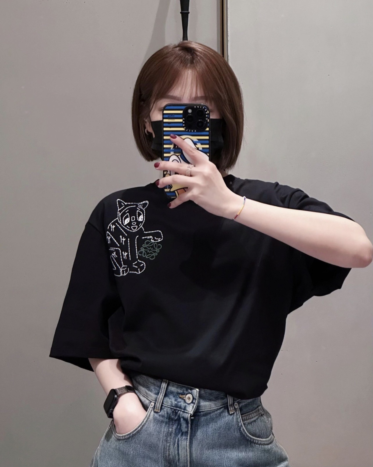 Loewe Porcelain Cat Short Sleeve Black