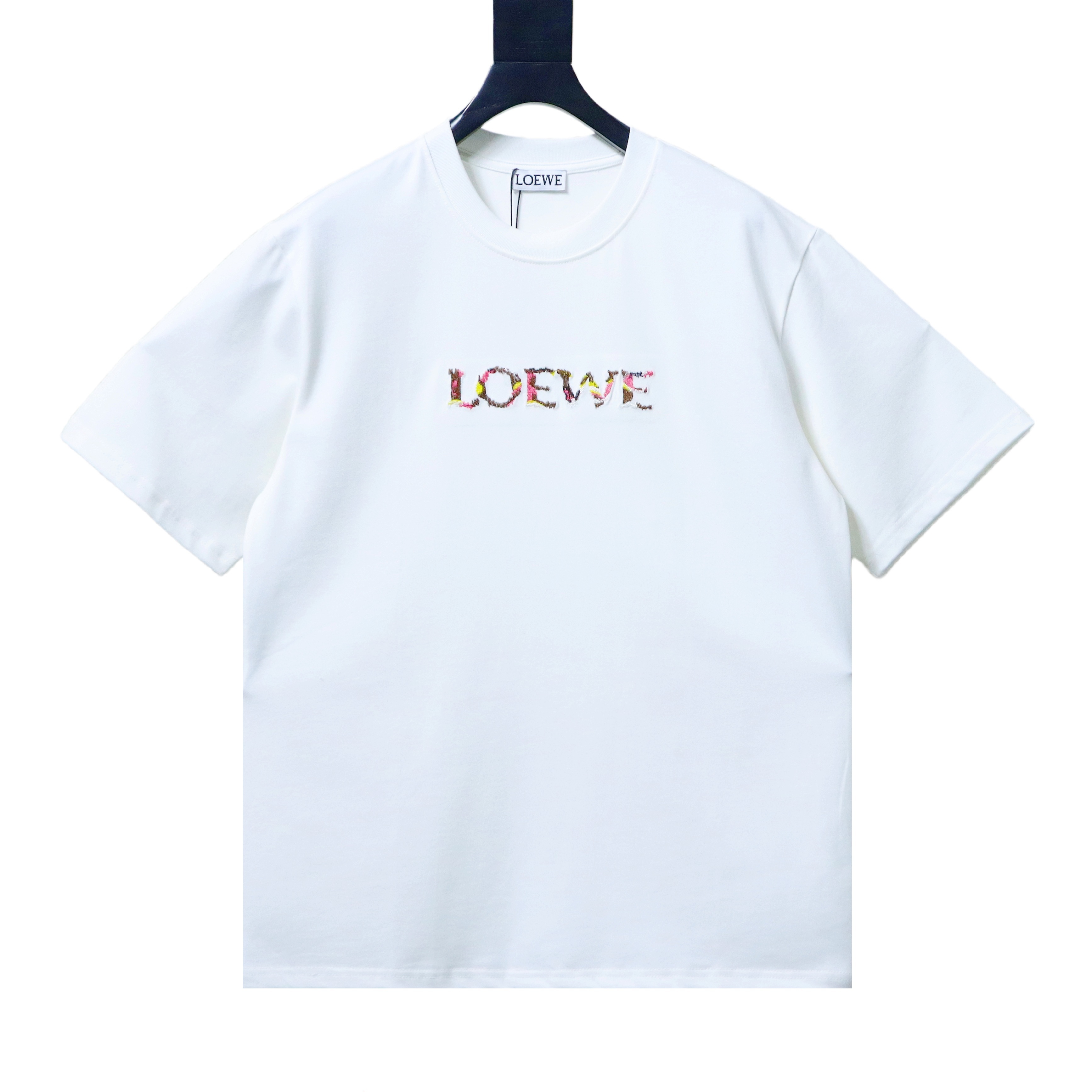 Loewe Rainbow Embroidery Logo Short Sleeve