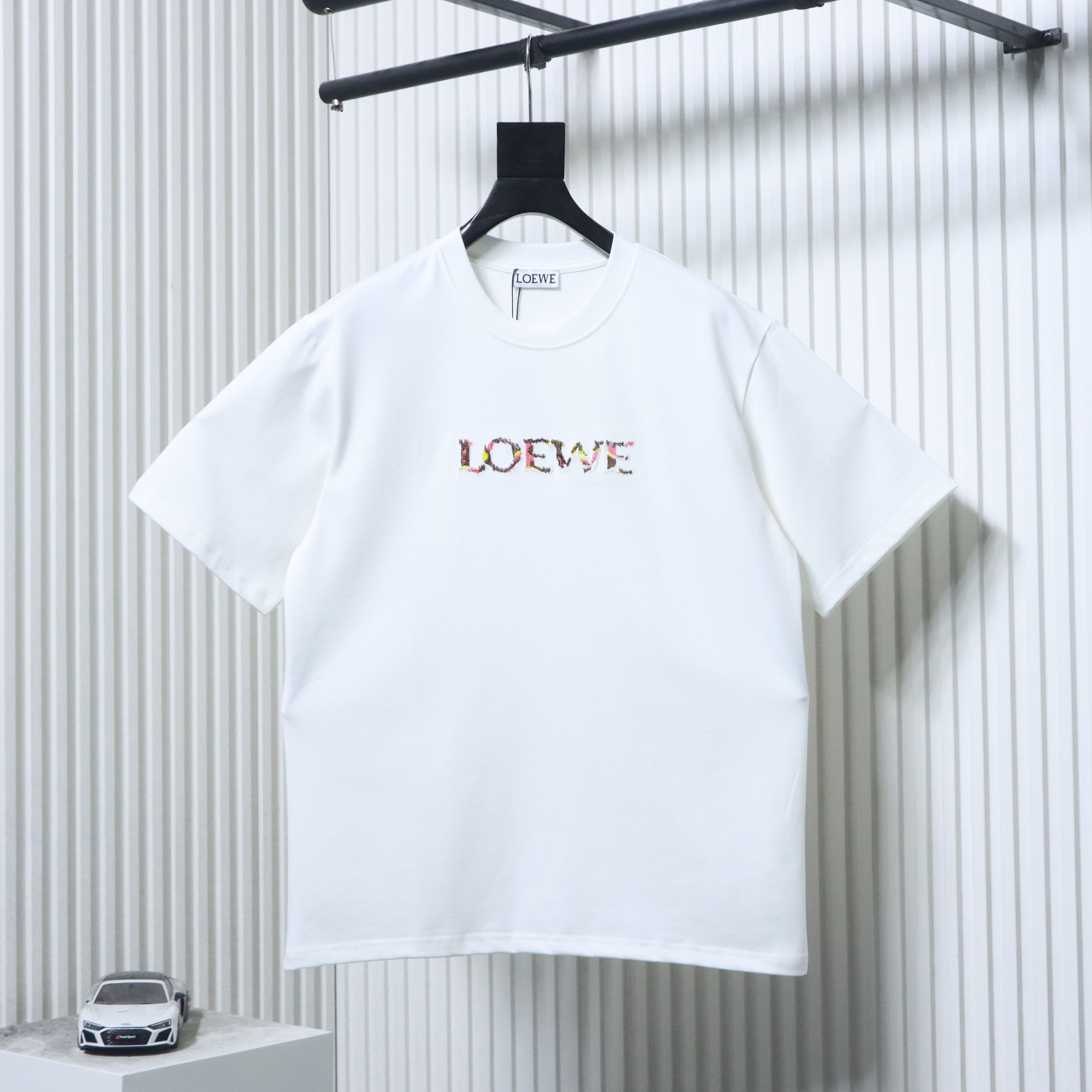 Loewe Rainbow Embroidery Logo Short Sleeve