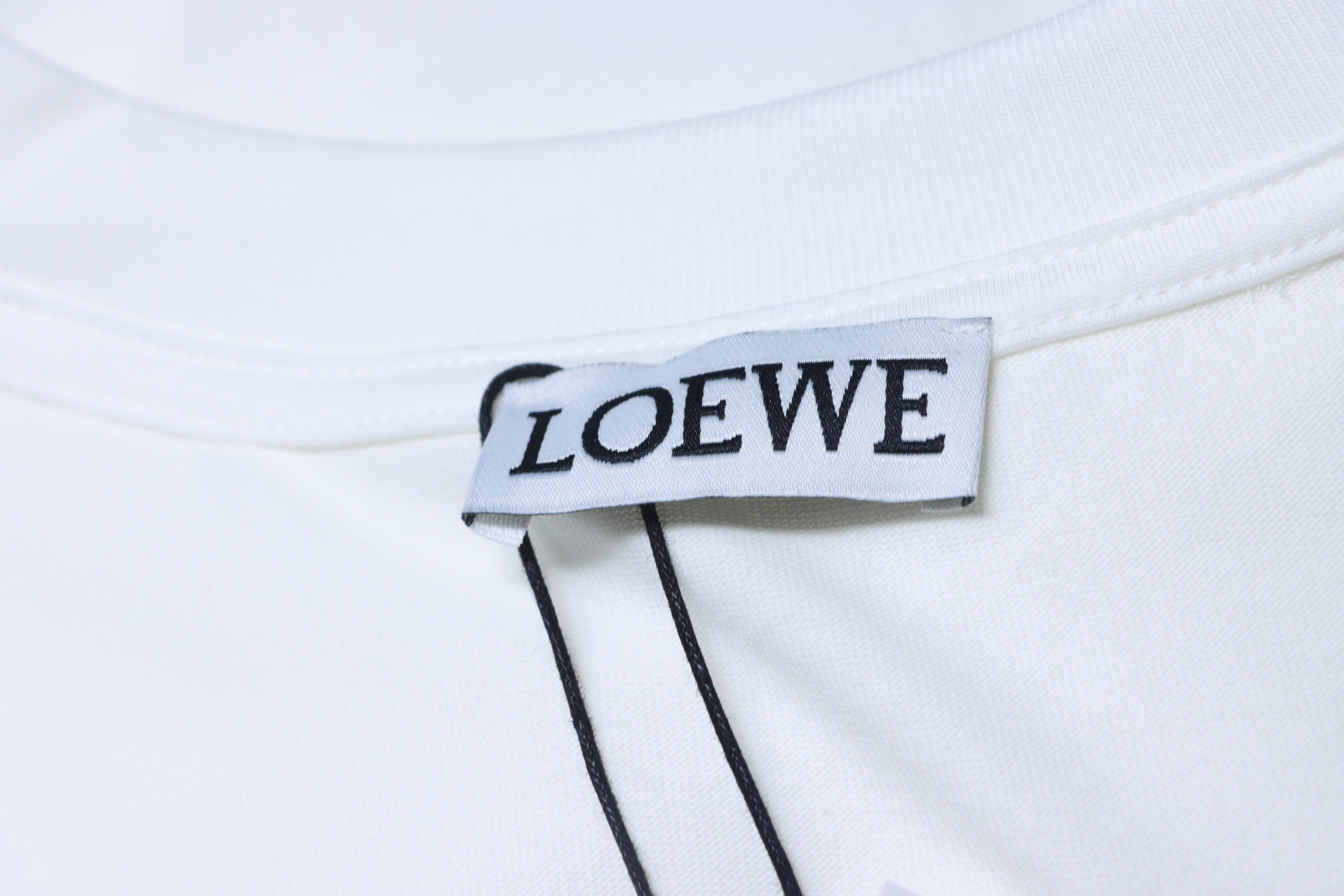 Loewe Rainbow Embroidery Logo Short Sleeve