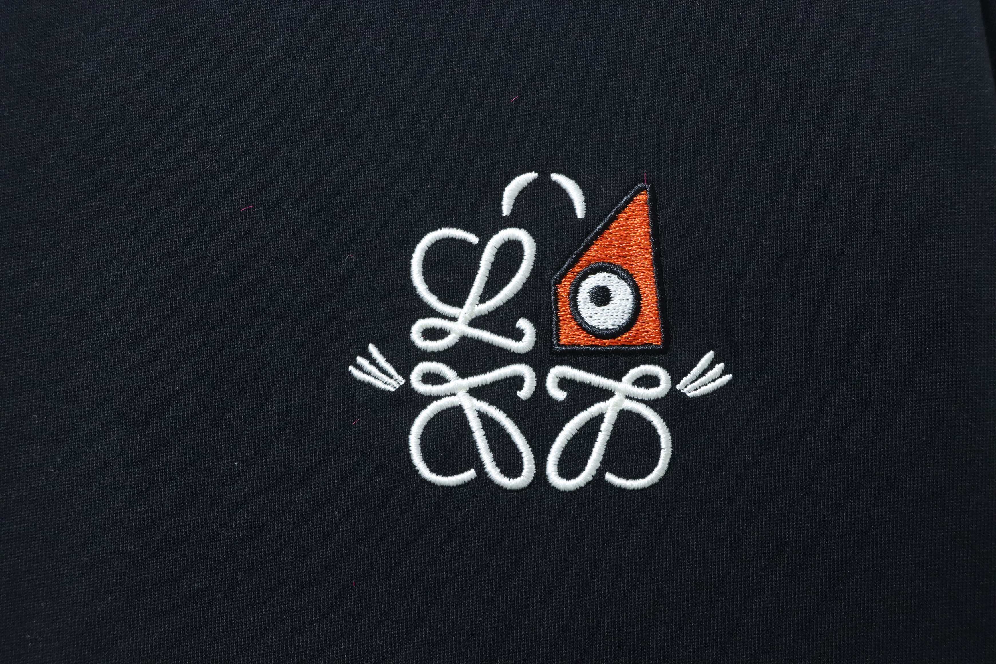 Loewe x Louis Wain Monster Eye Logo Embroidery Short Sleeve T-Shirt #2