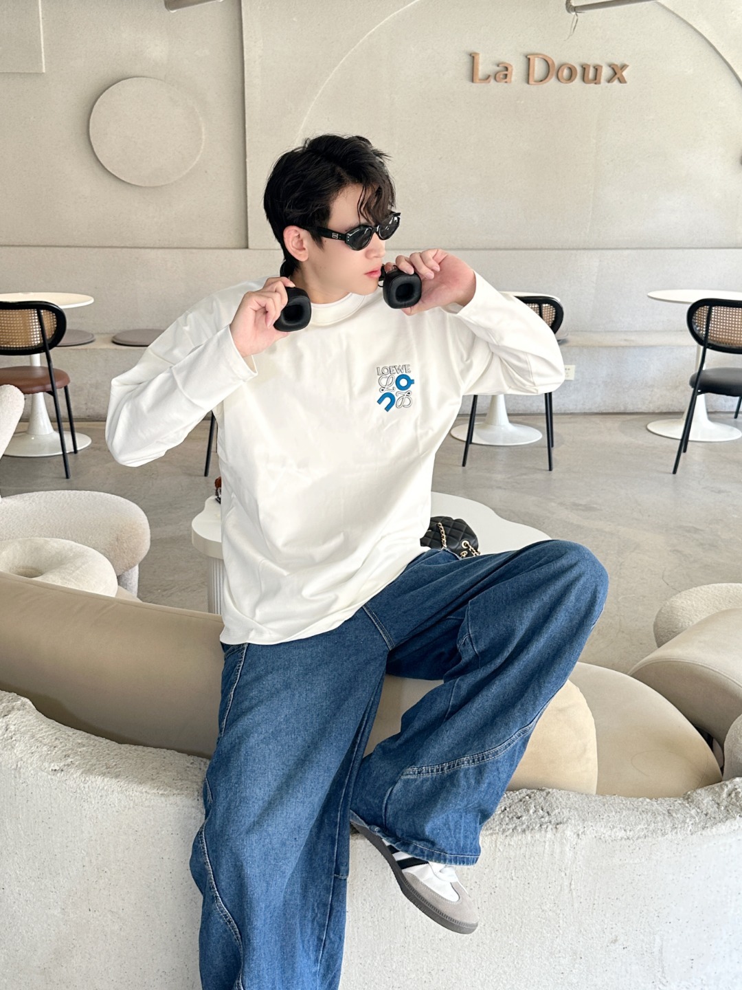 Loewe x On 25FW Collaboration Logo Print Long Sleeve T-Shirt #1