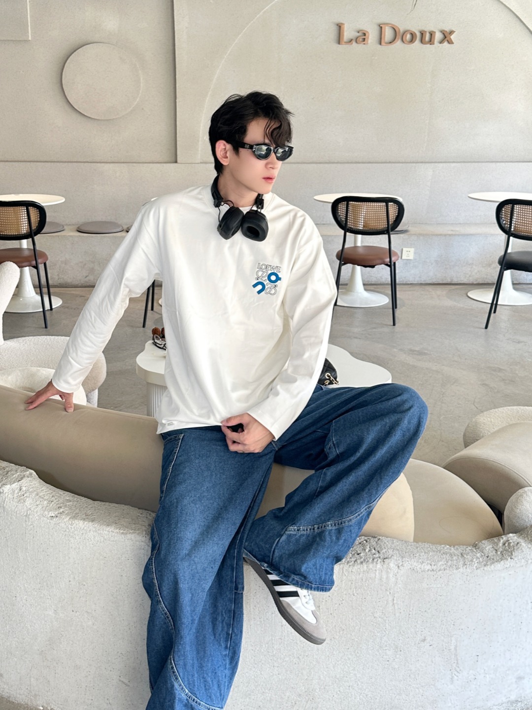 Loewe x On 25FW Collaboration Logo Print Long Sleeve T-Shirt #1