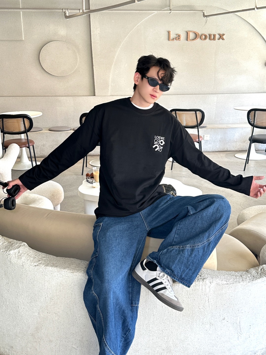 Loewe x On 25FW Collaboration Logo Print Long Sleeve T-Shirt #2