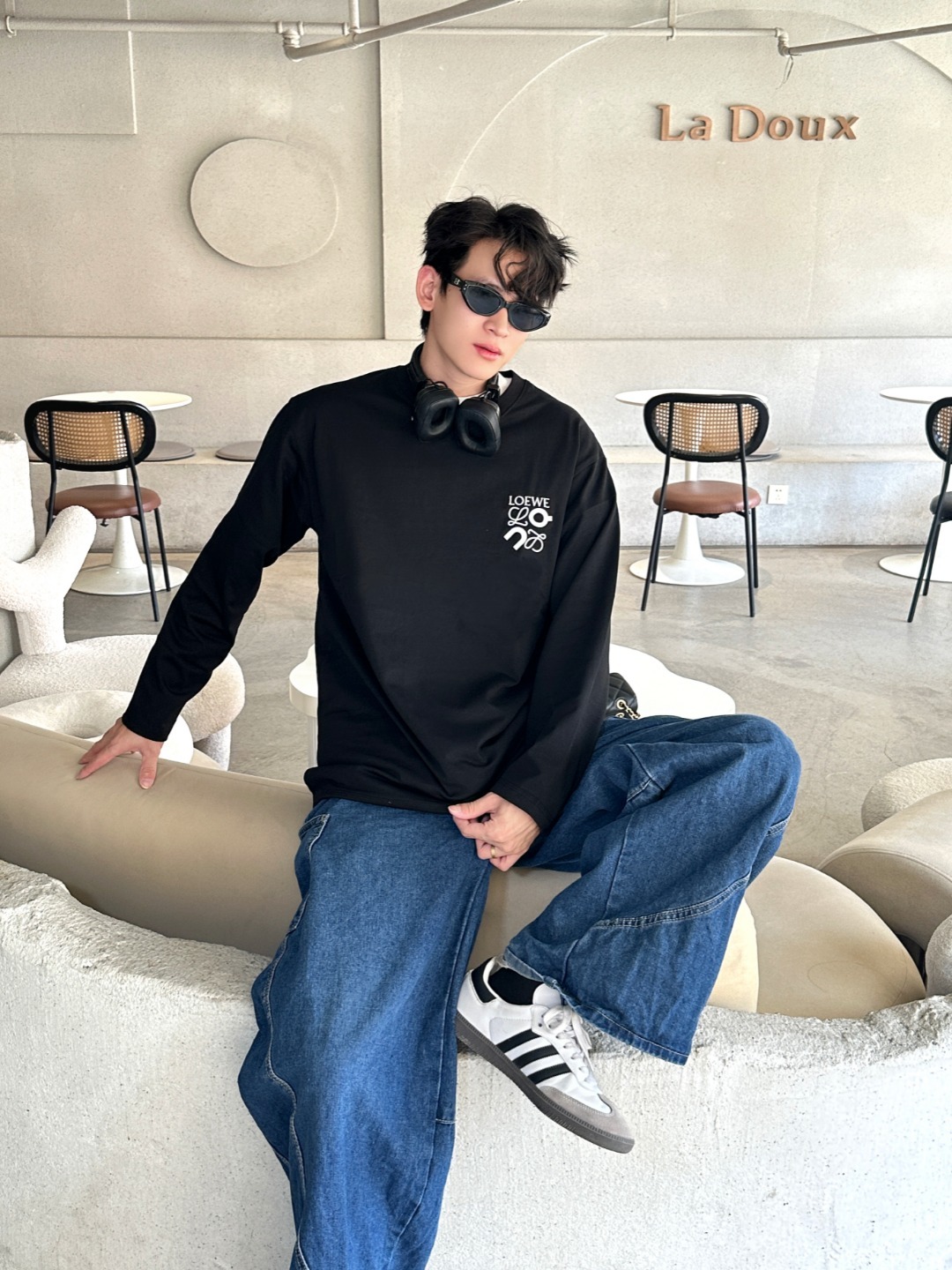 Loewe x On 25FW Collaboration Logo Print Long Sleeve T-Shirt #2