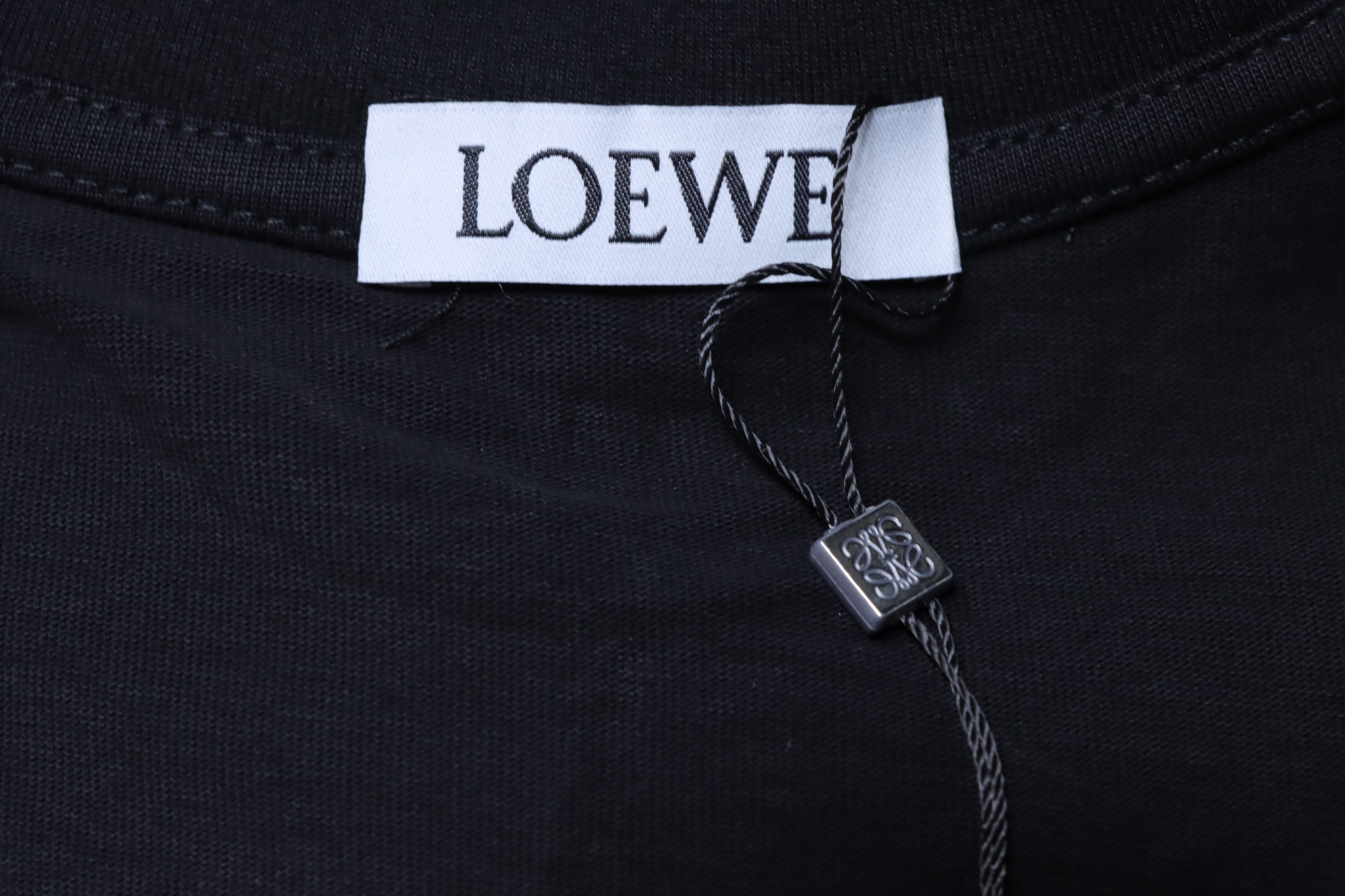 Loewe x On 25SS Black T-Shirt Red Embroidery