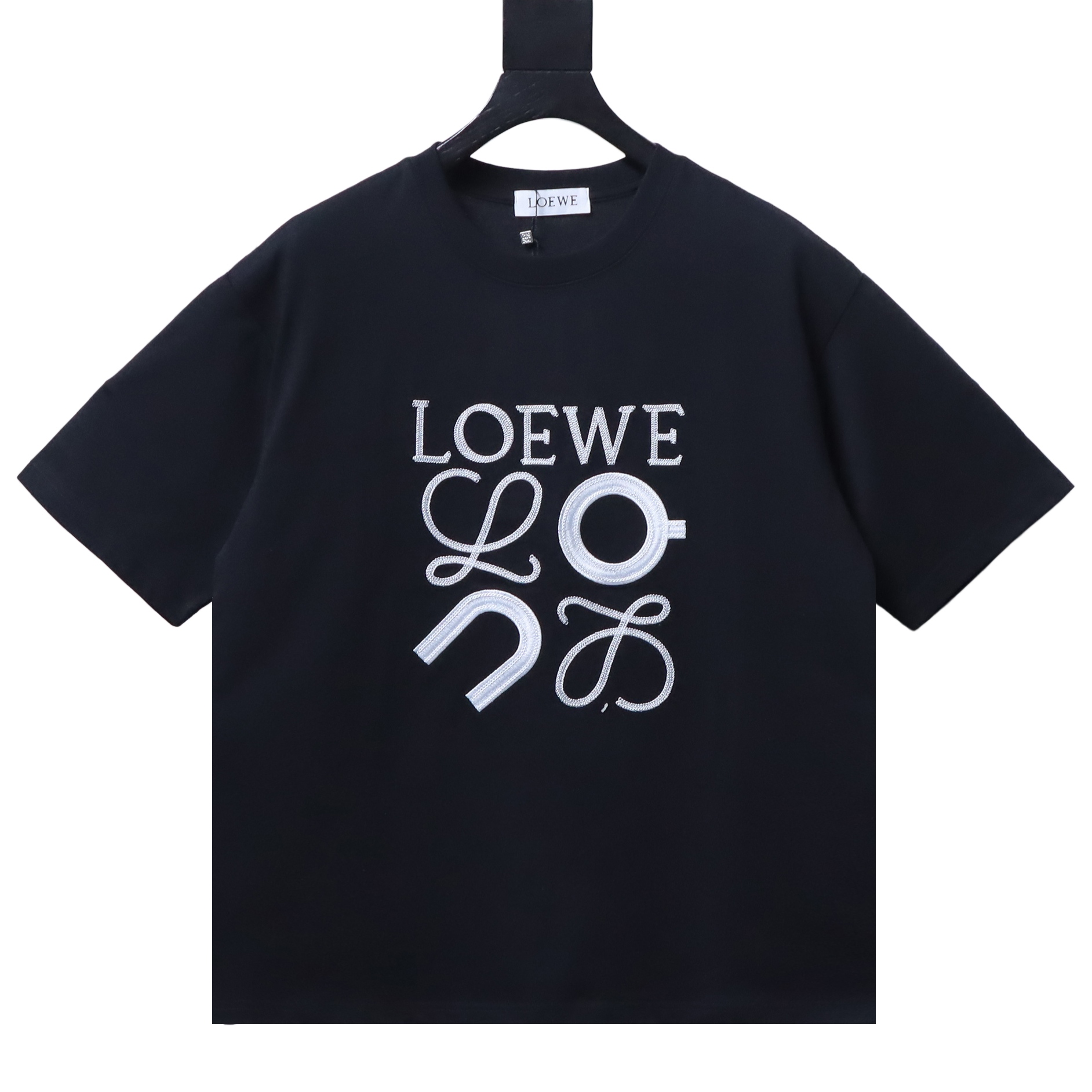 LOEWE x On Collaboration Black Print Short Sleeve T-Shirt