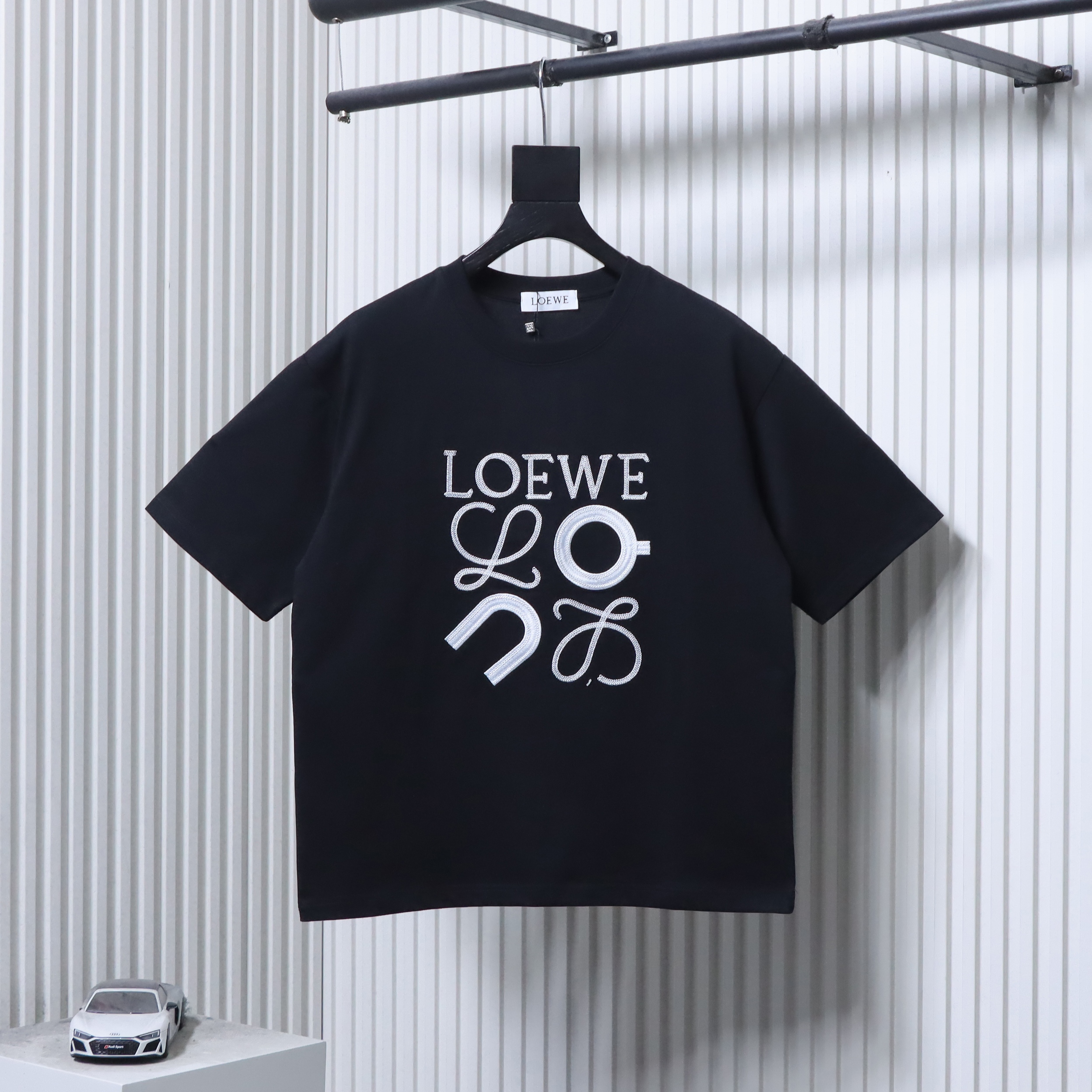 LOEWE x On Collaboration Black Print Short Sleeve T-Shirt