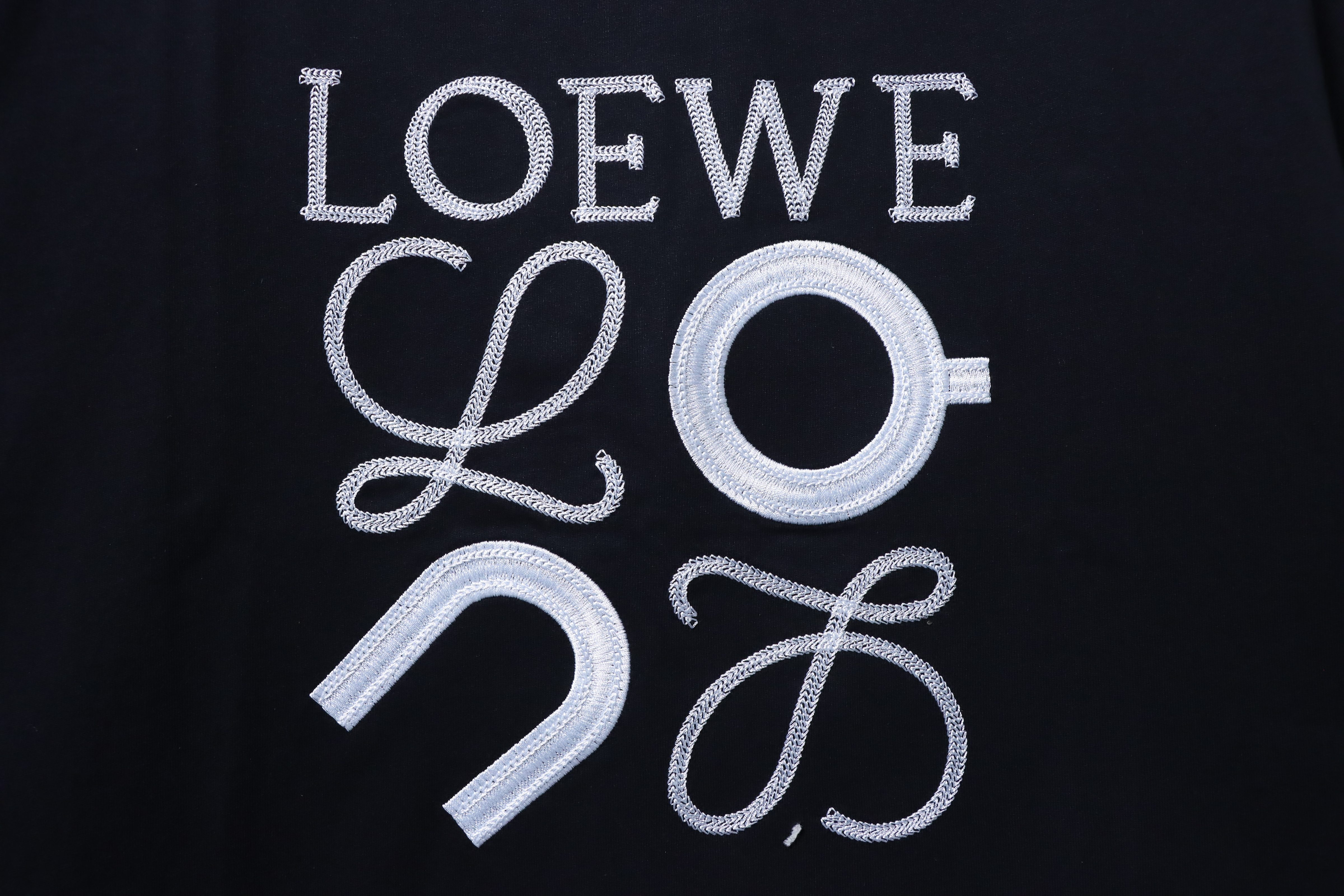 LOEWE x On Collaboration Black Print Short Sleeve T-Shirt