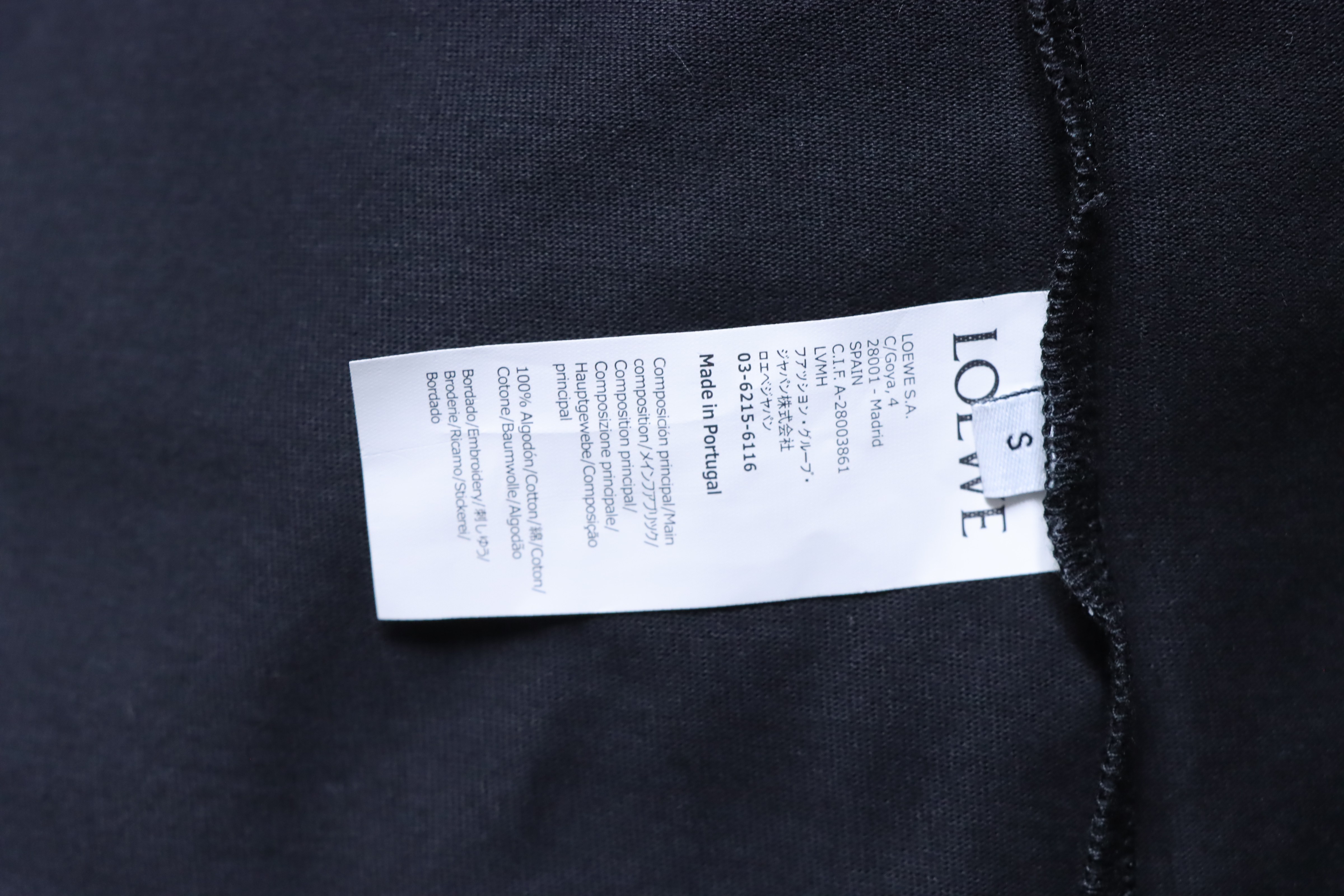 LOEWE x On Collaboration Black Print Short Sleeve T-Shirt