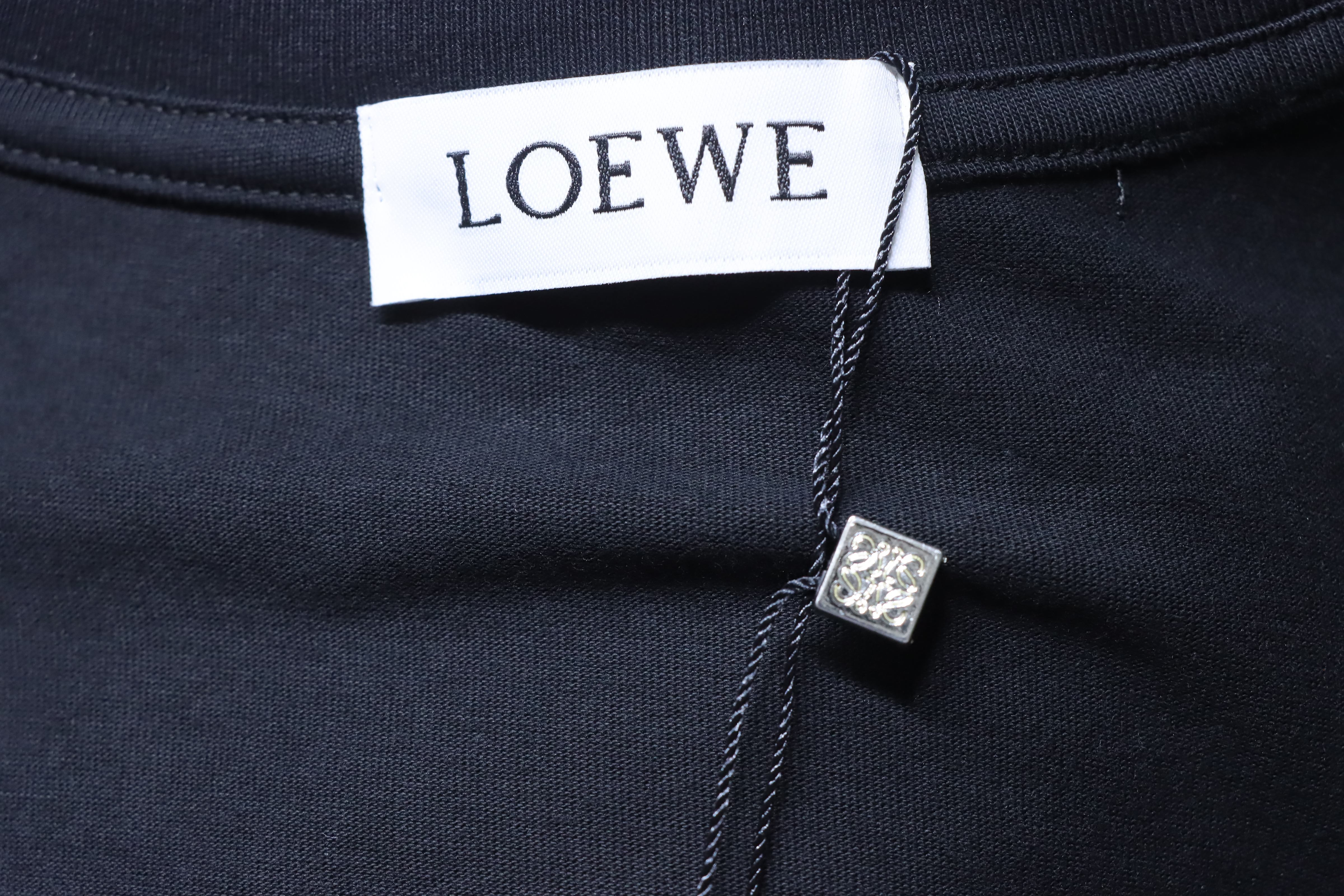 LOEWE x On Collaboration Black Print Short Sleeve T-Shirt