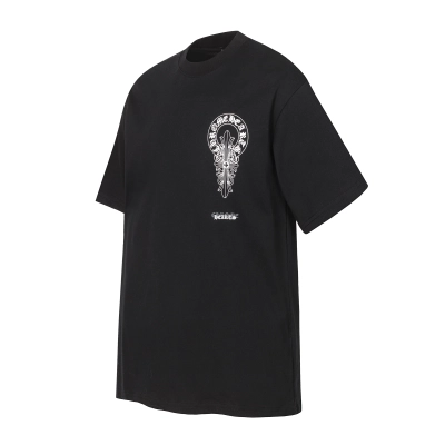 Chrome Hearts Black Dagger Horseshoe Logo Short Sleeve T-Shirt 02