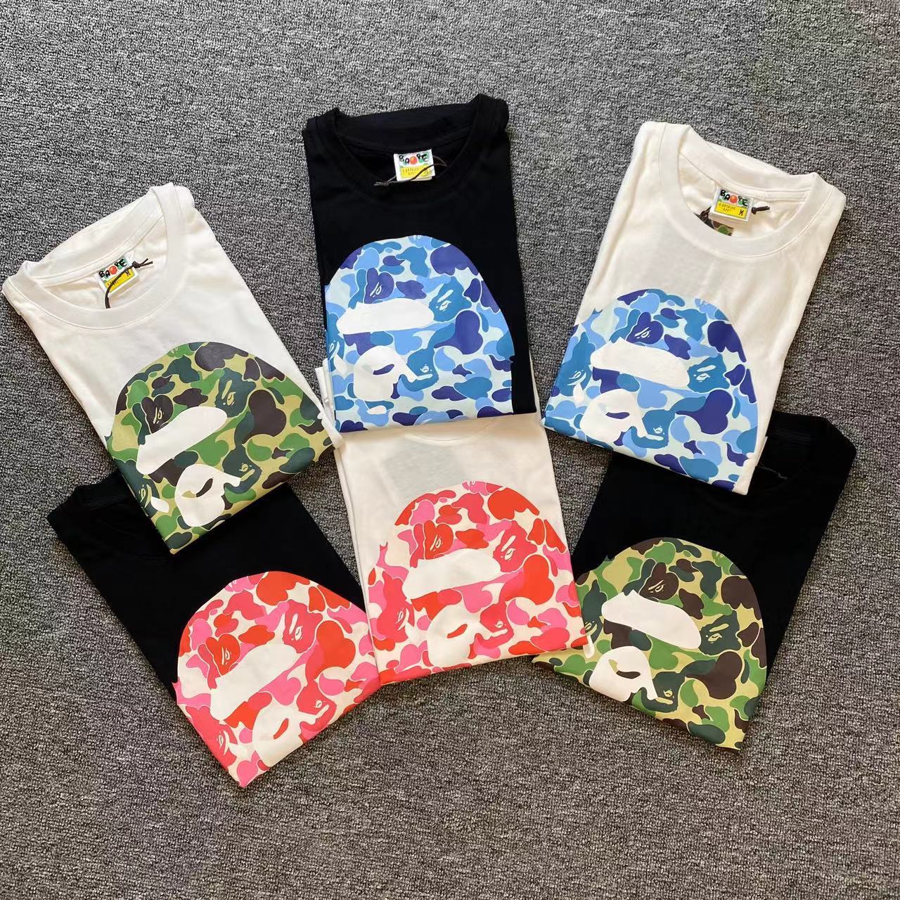 BAPE Shirt 1002 BAPE Classic Front &amp; Back Ape Head Print T-Shirt