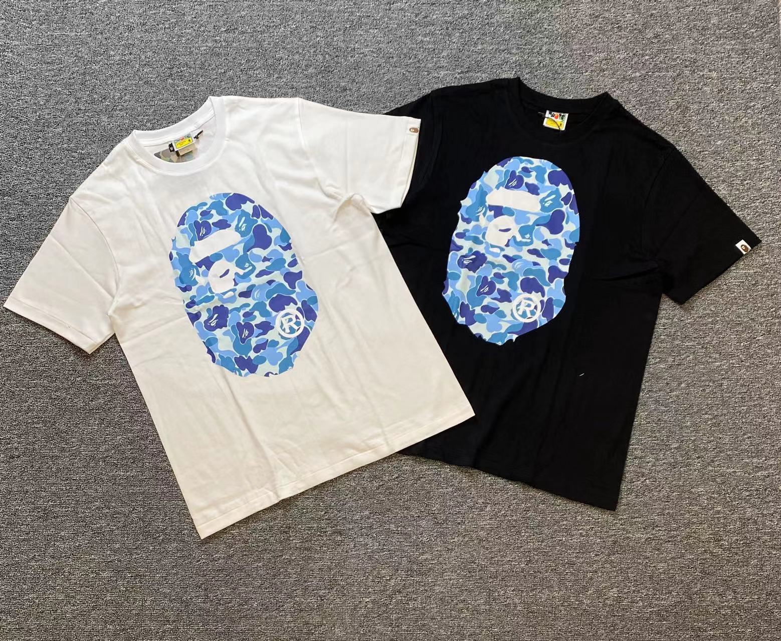 BAPE Shirt 1002 BAPE Classic Front &amp; Back Ape Head Print T-Shirt
