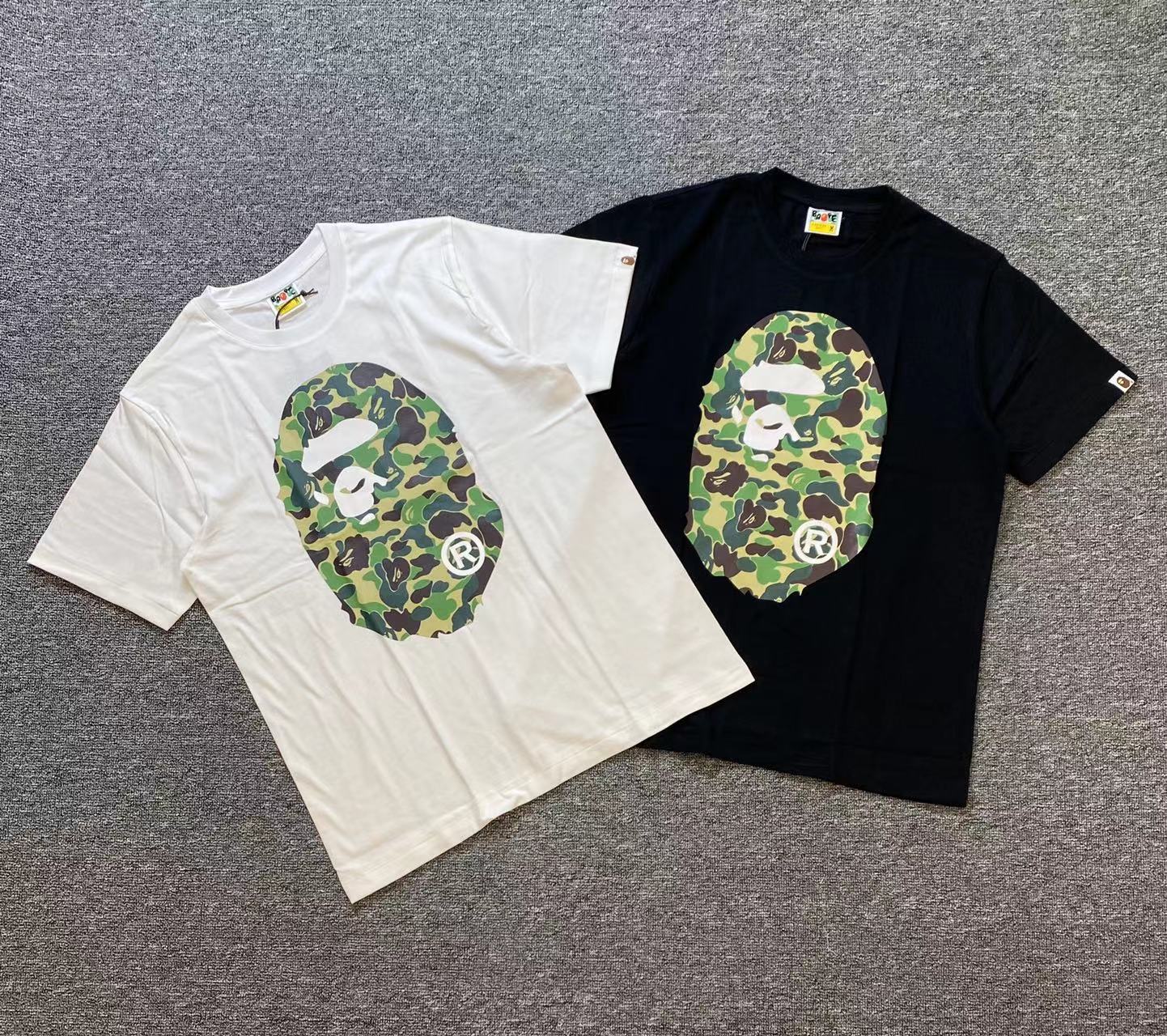 BAPE Shirt 1002 BAPE Classic Front &amp; Back Ape Head Print T-Shirt