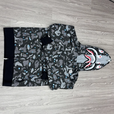 BAPE Shirt 2266 Starry Black Double Hood 01