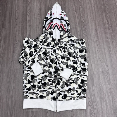 BAPE Shirt 2316 Cream White Double Hood #2 01