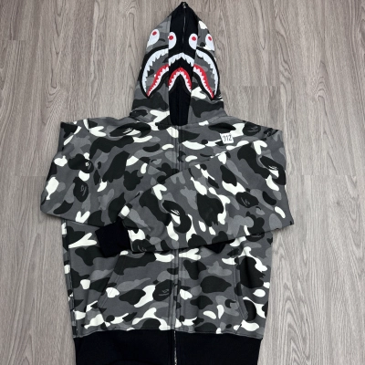 BAPE Shirt 2356 Speckle Black Double Hood 01