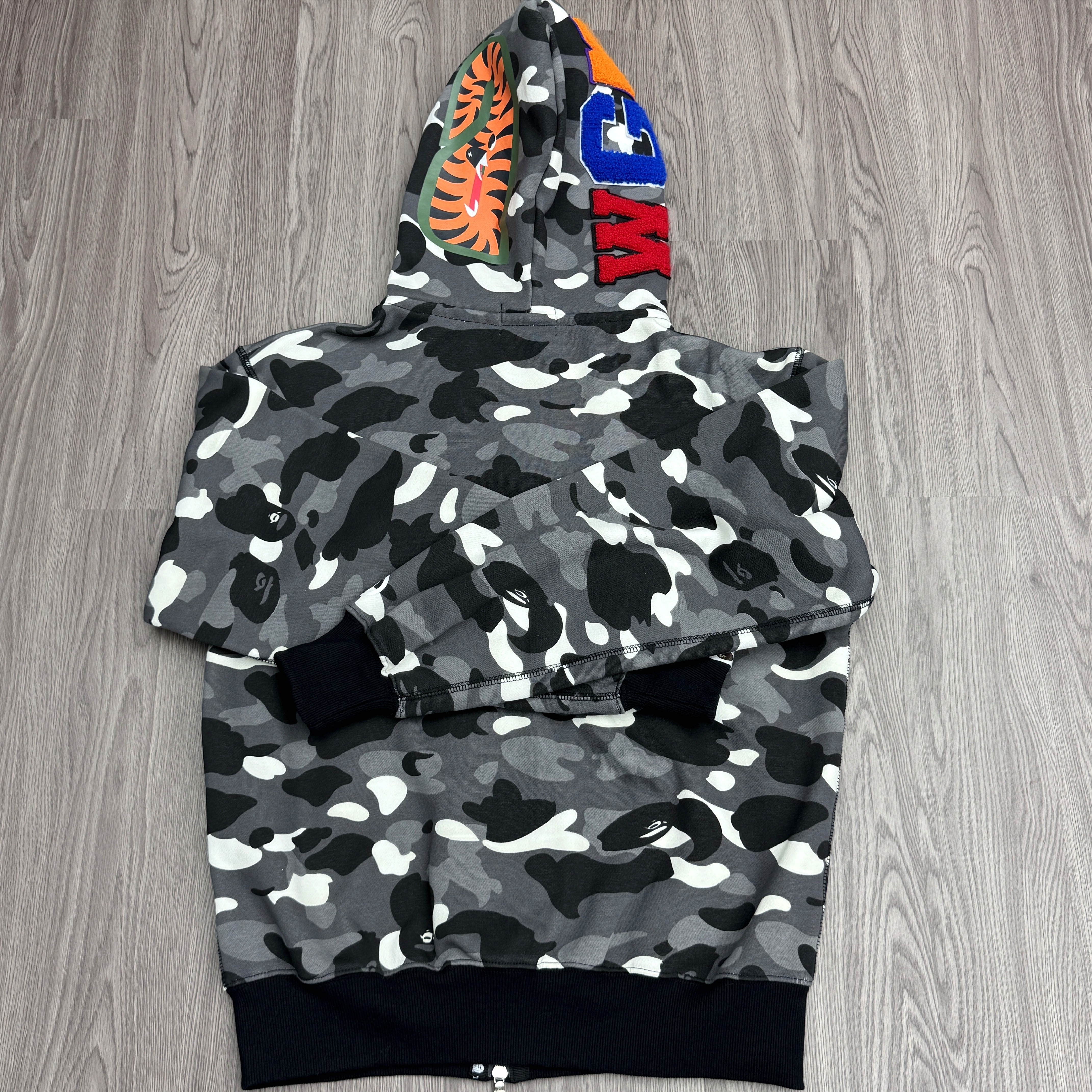 BAPE Shirt 2356 Speckle Black Double Hood