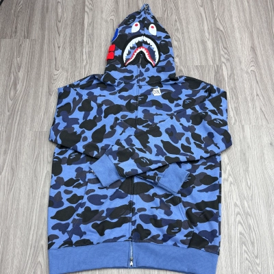 BAPE Shirt 2367 Blue Single Hood (Fleece 5080) 02