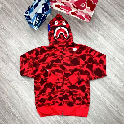 BAPE Shirt 2367 Red Single Hood (Fleece 5080) 02