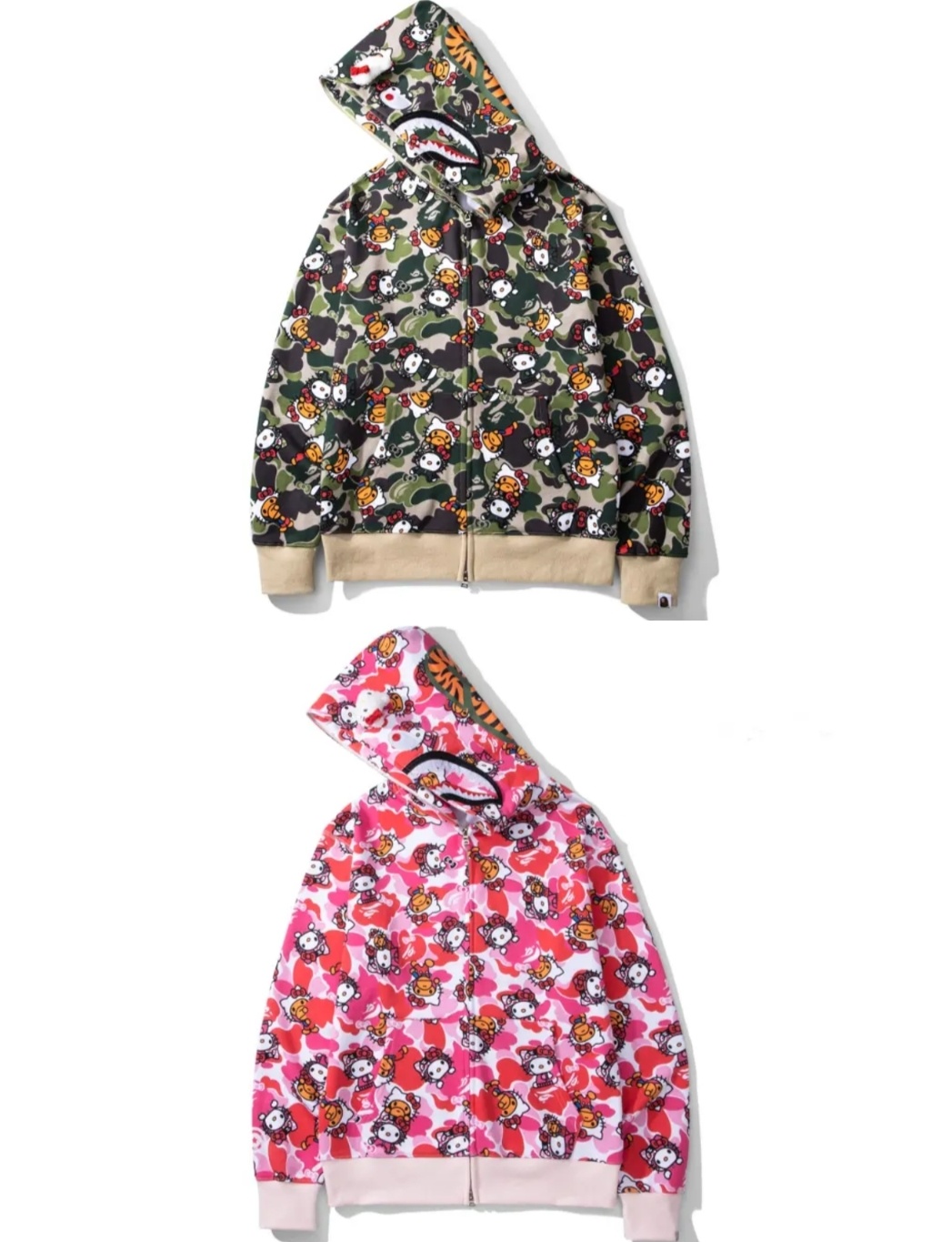 BAPE Shirt 2390 Panda Doll KT (Pink, Green)